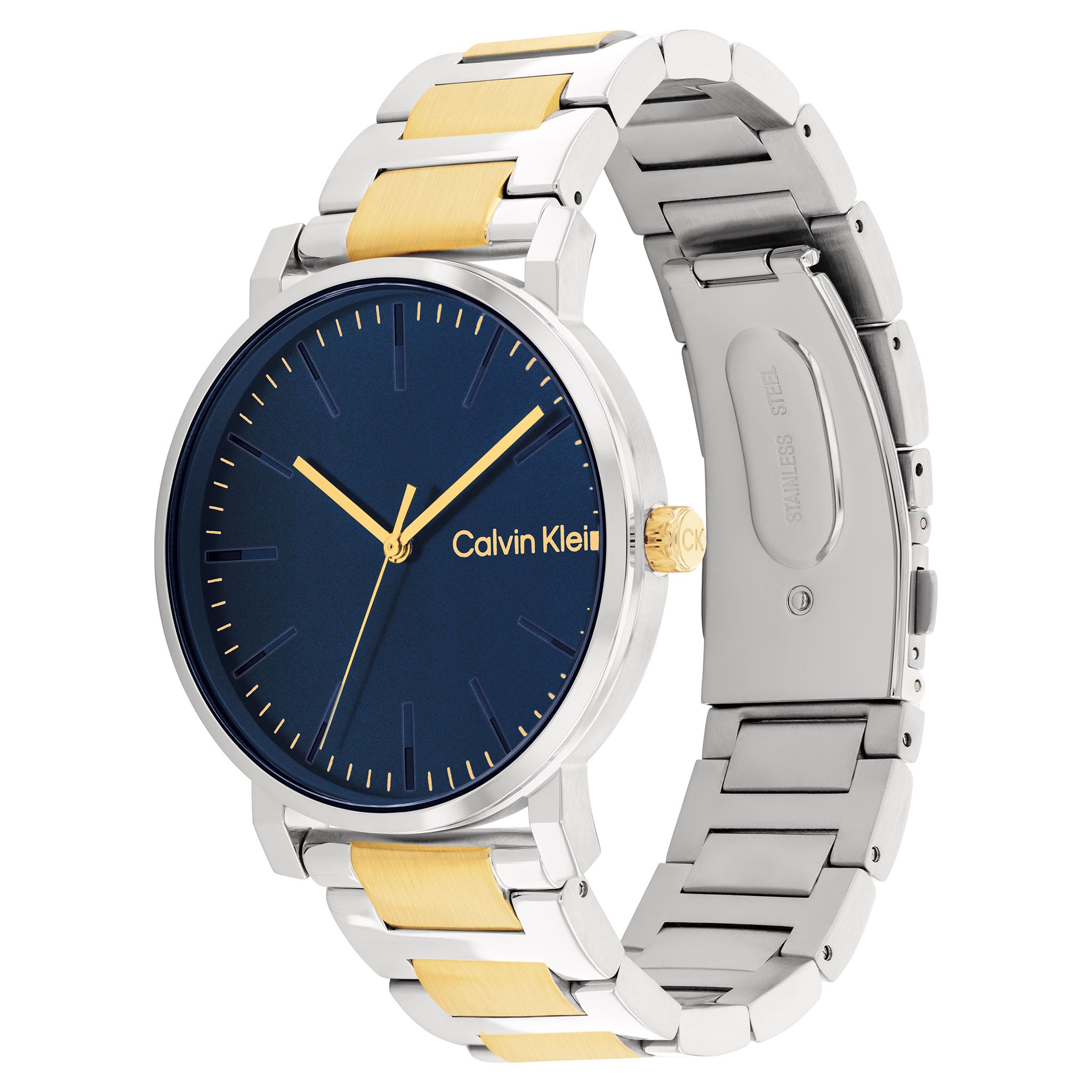 Calvin Klein Two-Tone Steel Blue Dial Men's Watch - 25200258