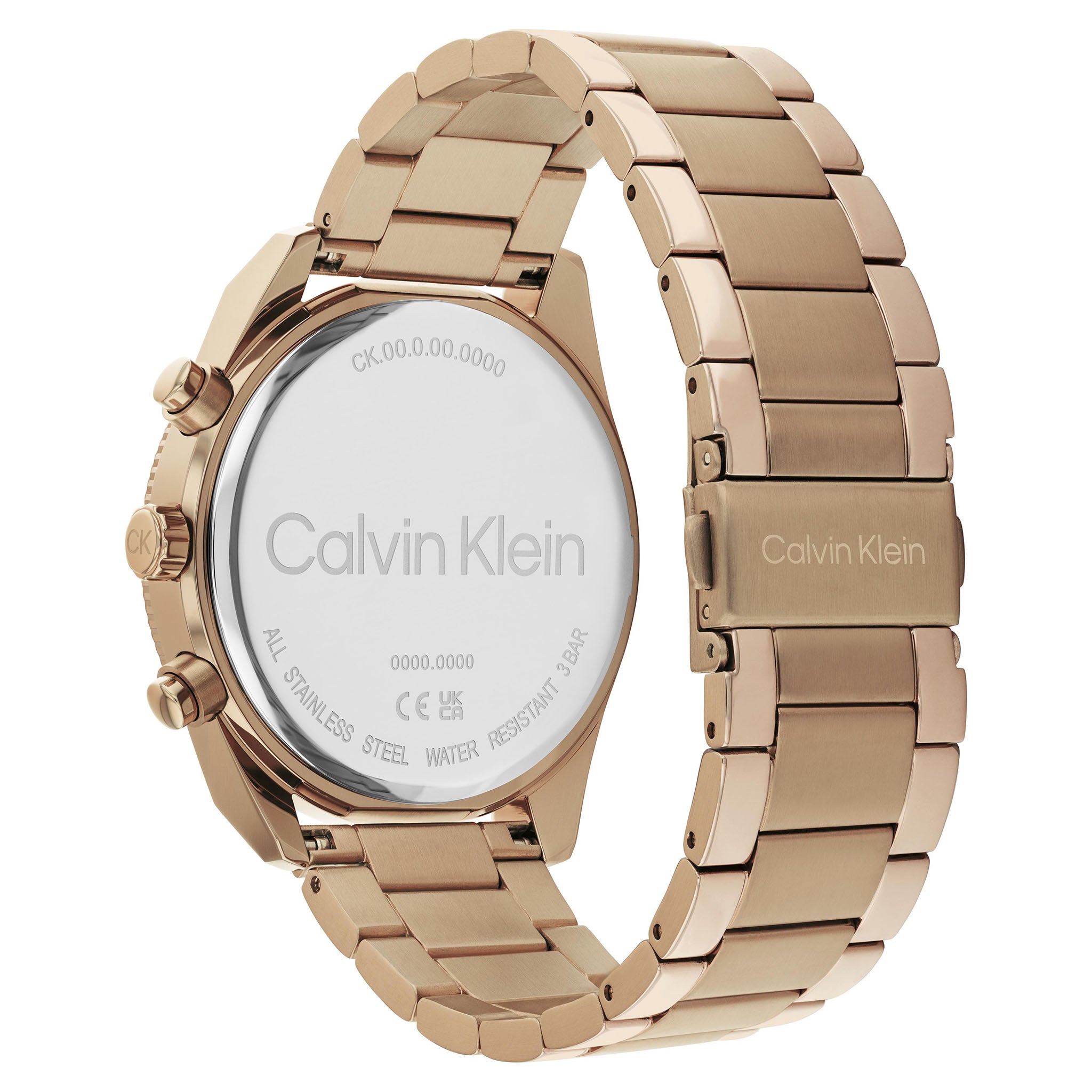 Calvin Klein Beige Gold Steel Cool Grey Dial Multi-function Men's Watch - 25200357