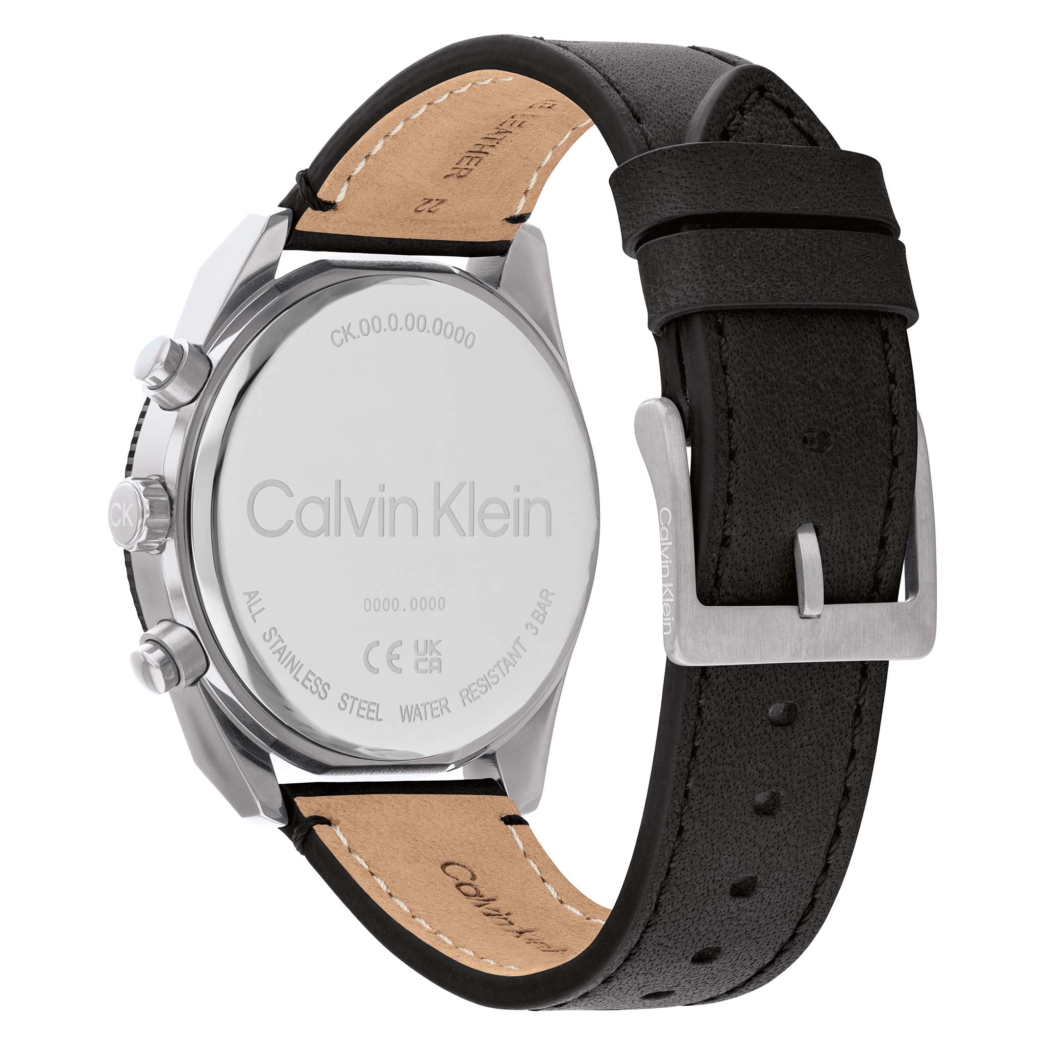 Calvin Klein Black Leather Multi-function Men's Watch - 25200364