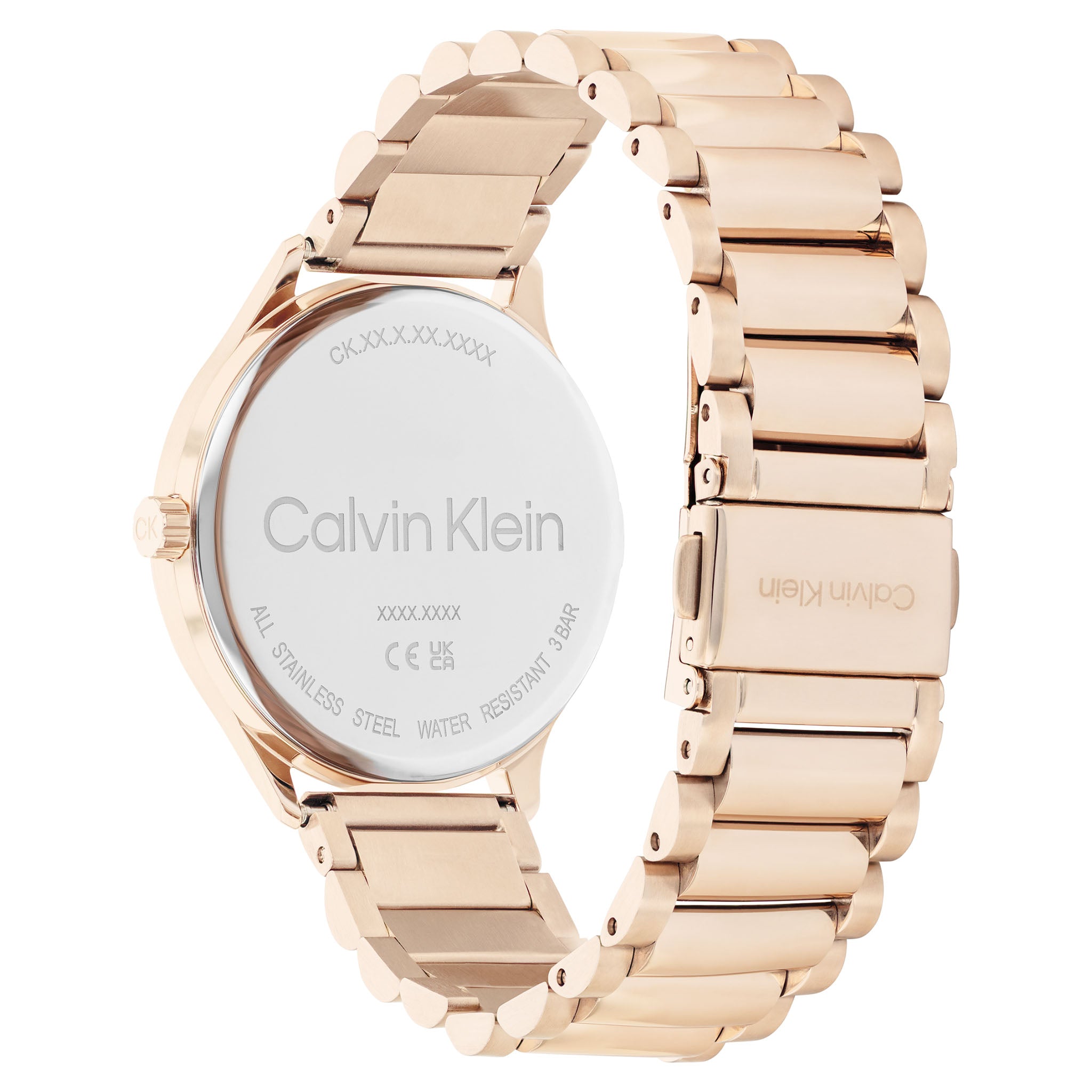 Calvin Klein Carnation Gold Steel Blush Dial Multi-function Women's Watch - 25200370