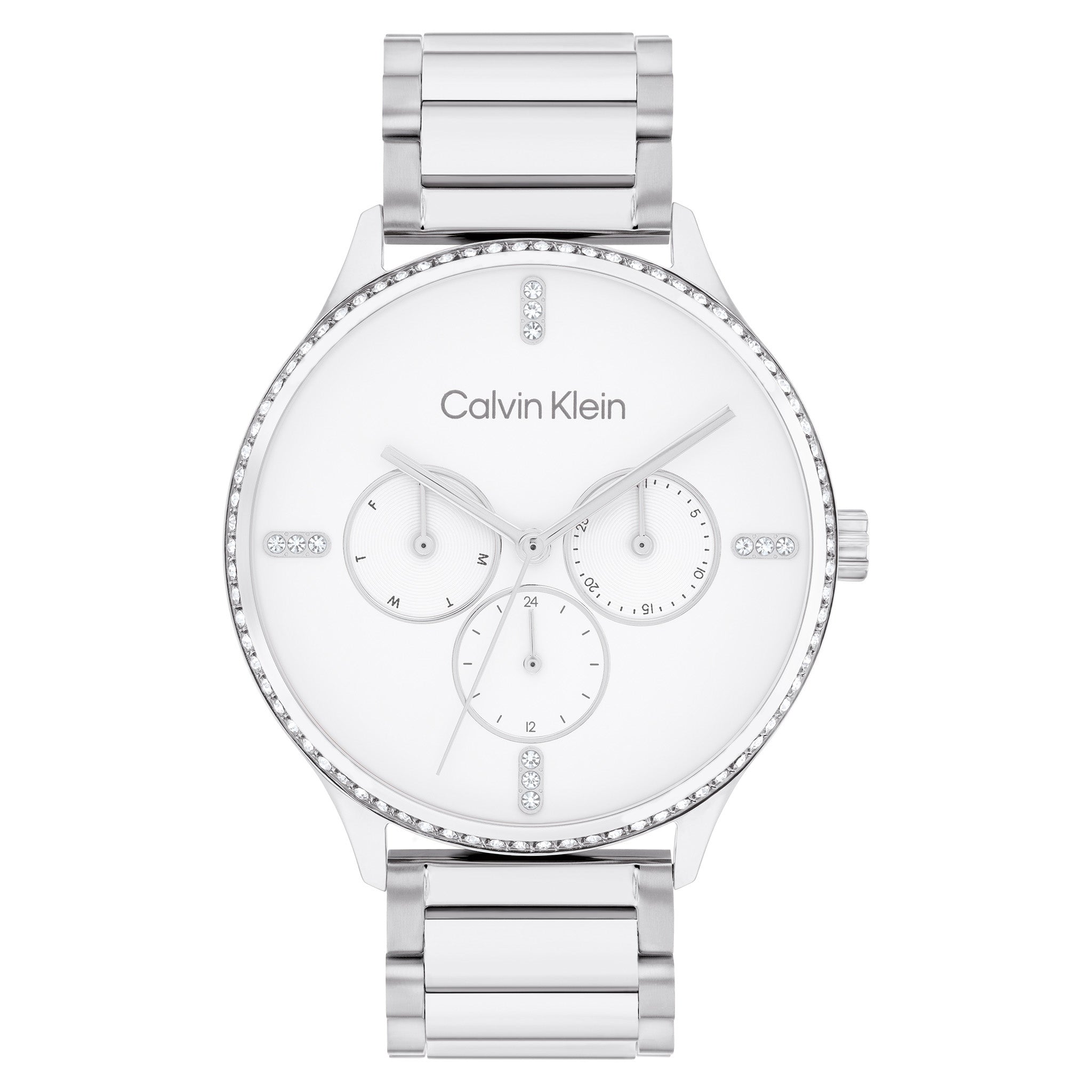 Calvin Klein Stainless Steel White Dial Multi-function Women's Watch - 25200373