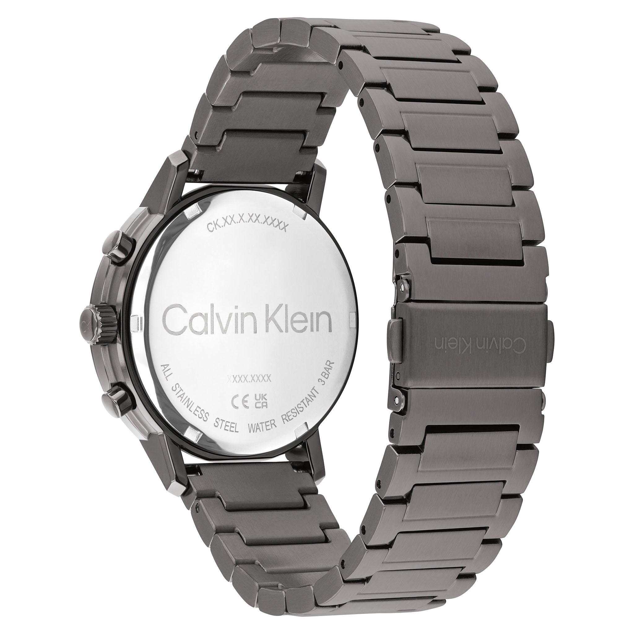 Calvin Klein Grey Steel Blue Dial Multi-function Men's Watch - 25200495