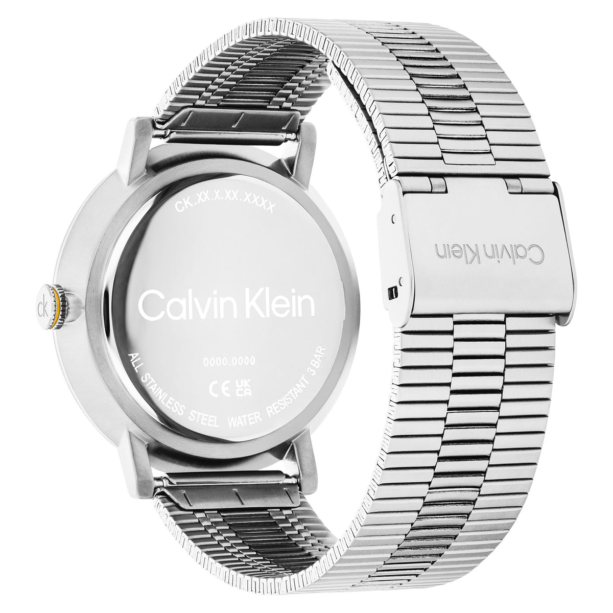 Calvin Klein Silver Steel Dark Grey Dial Men's Watch - 25200547