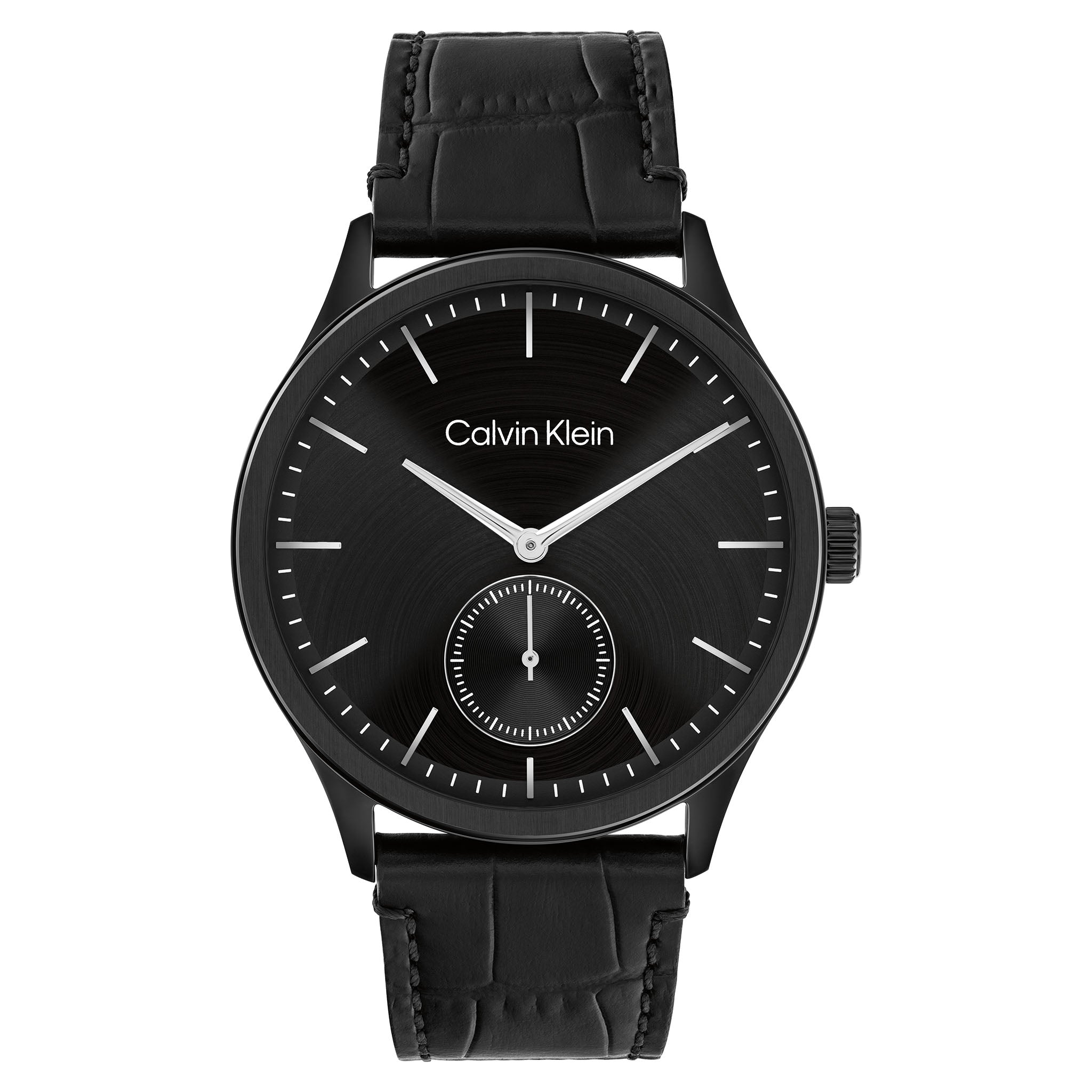 Calvin Klein Leather Black Dial Men's Watch - 25200555