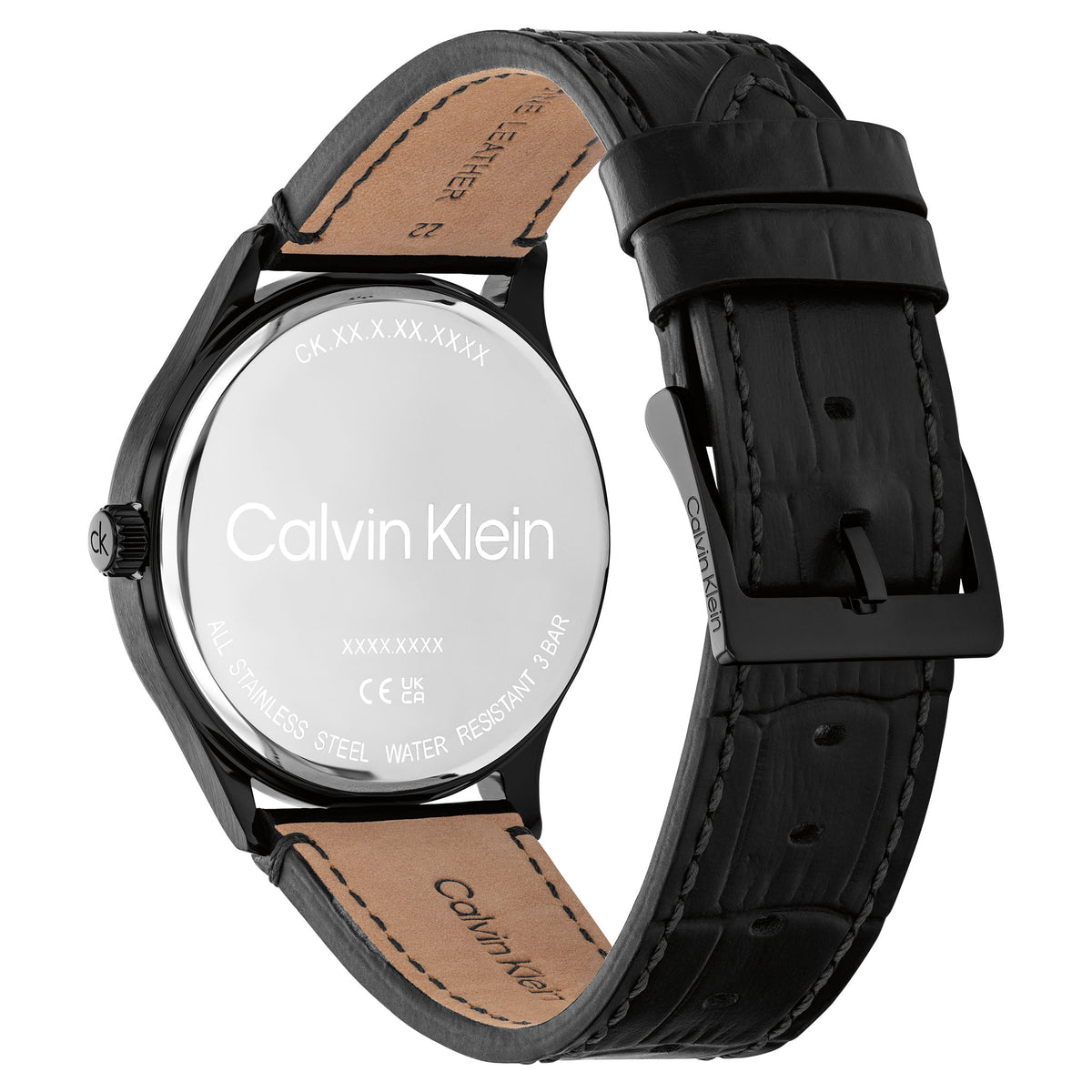 Calvin Klein Leather Black Dial Men's Watch - 25200555