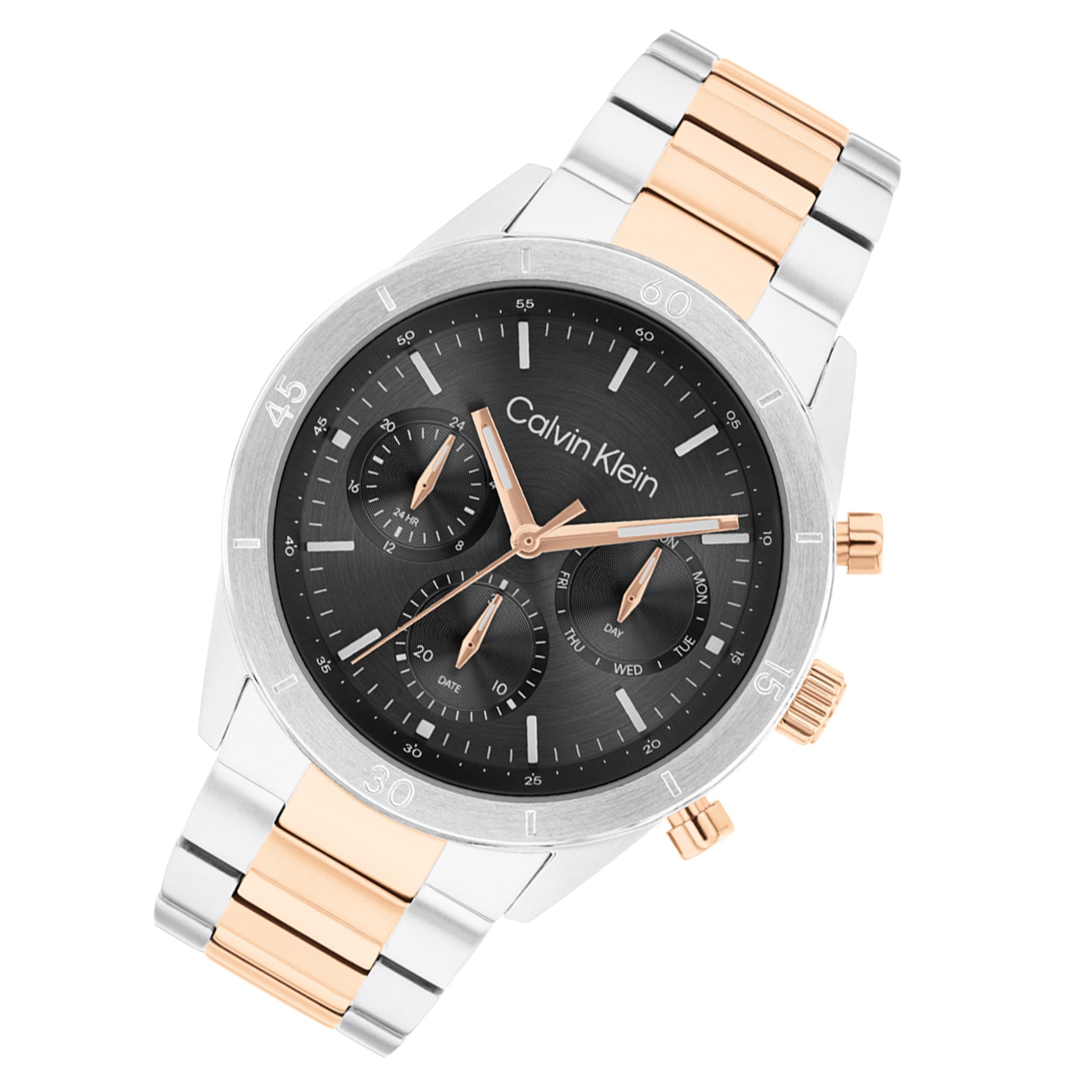 Calvin Klein Two-Tone Steel Grey Dial Multi-function Men's Watch - 25200558