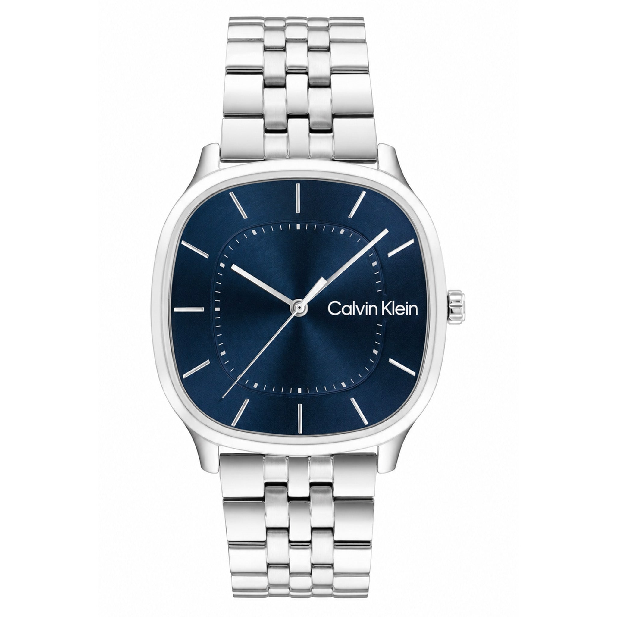 Calvin Klein Silver Steel Blue Dial Men's Watch - 25200580