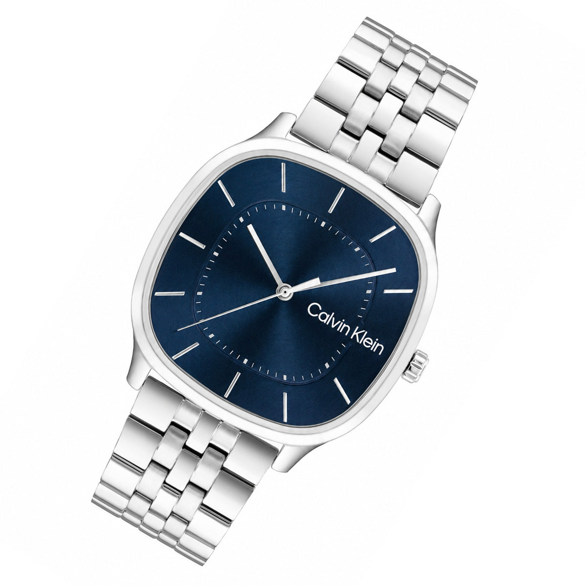 Calvin Klein Silver Steel Blue Dial Men's Watch - 25200580