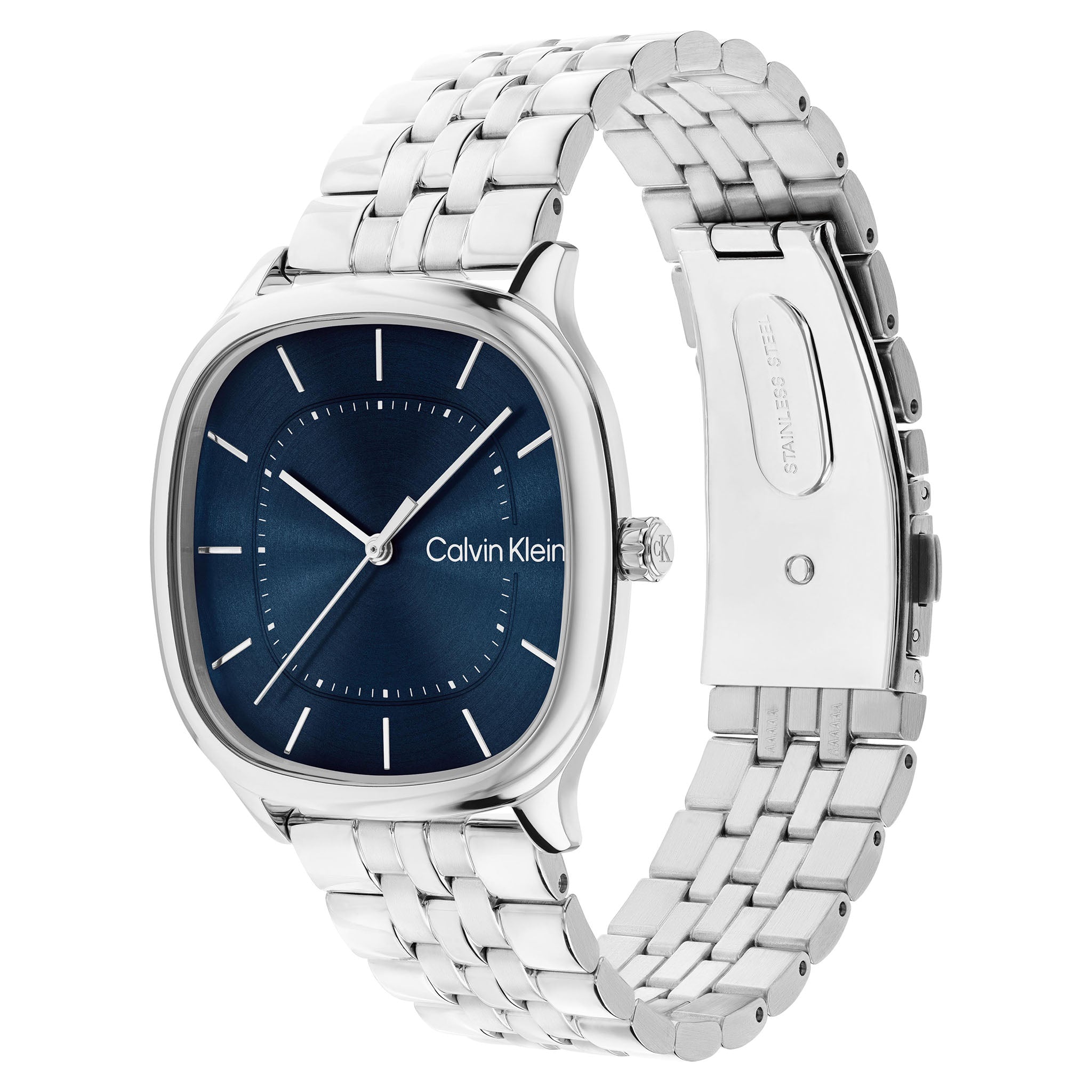 Calvin Klein Silver Steel Blue Dial Men's Watch - 25200580