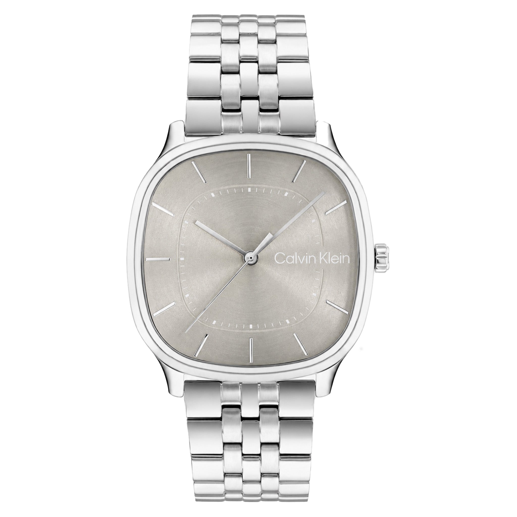 Calvin Klein Silver Steel Light Grey Dial Men's Watch - 25200581