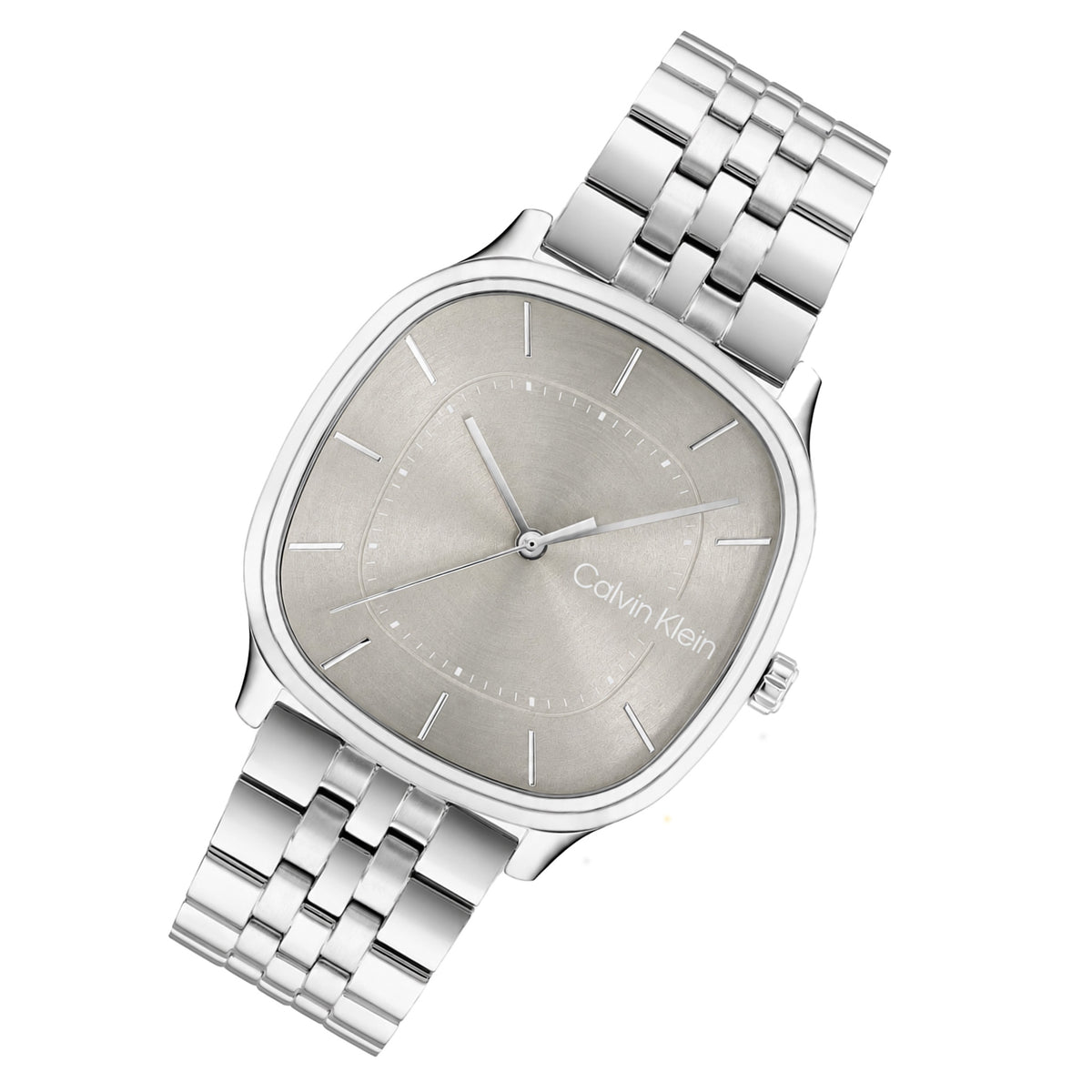 Calvin Klein Silver Steel Light Grey Dial Men's Watch - 25200581