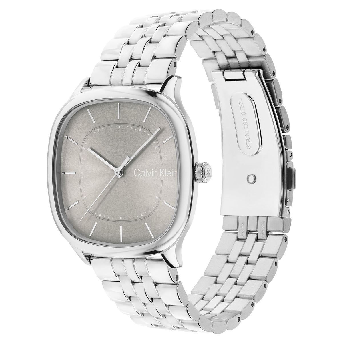 Calvin Klein Silver Steel Light Grey Dial Men's Watch - 25200581