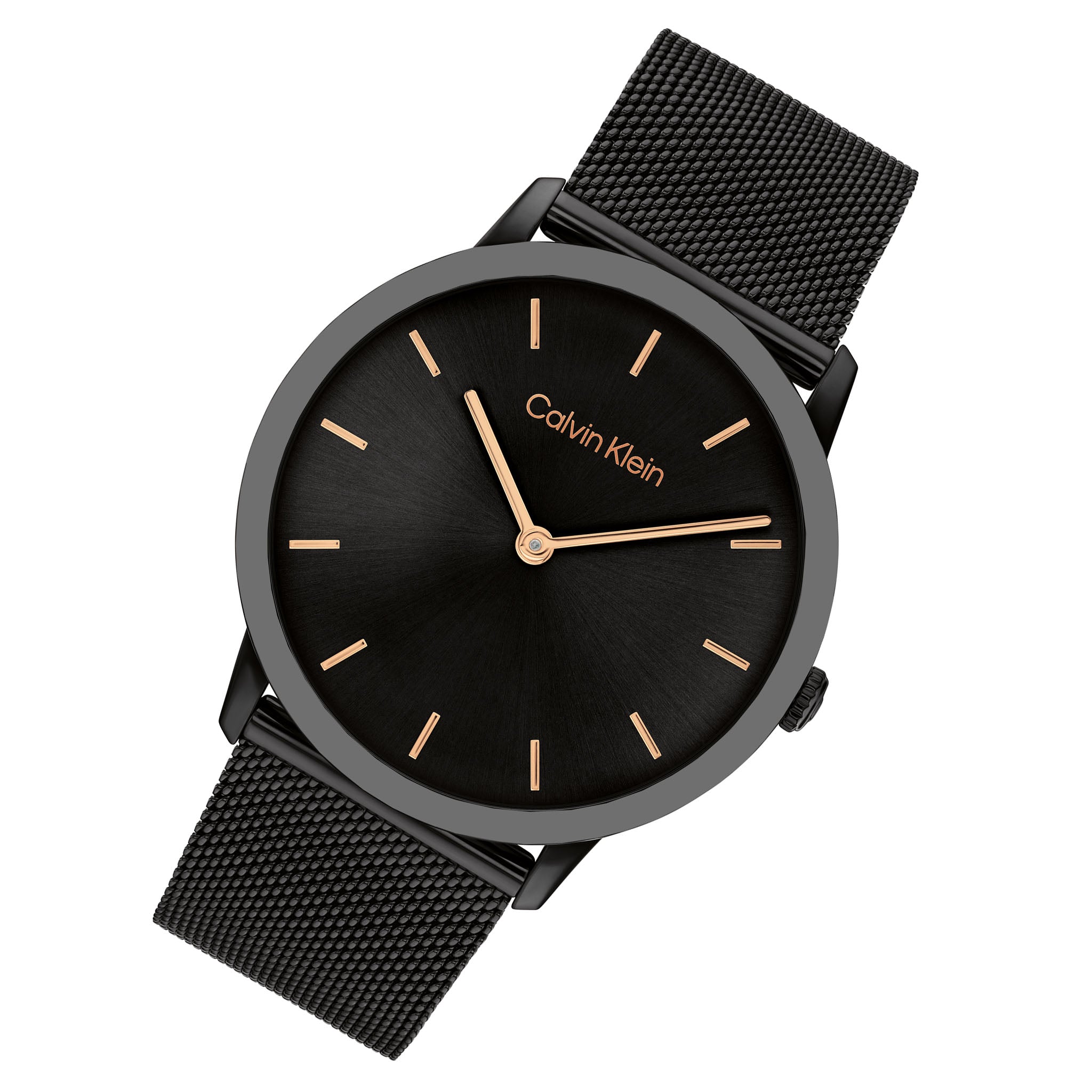 Calvin Klein Black Steel Mesh Unisex Watch - 25300002