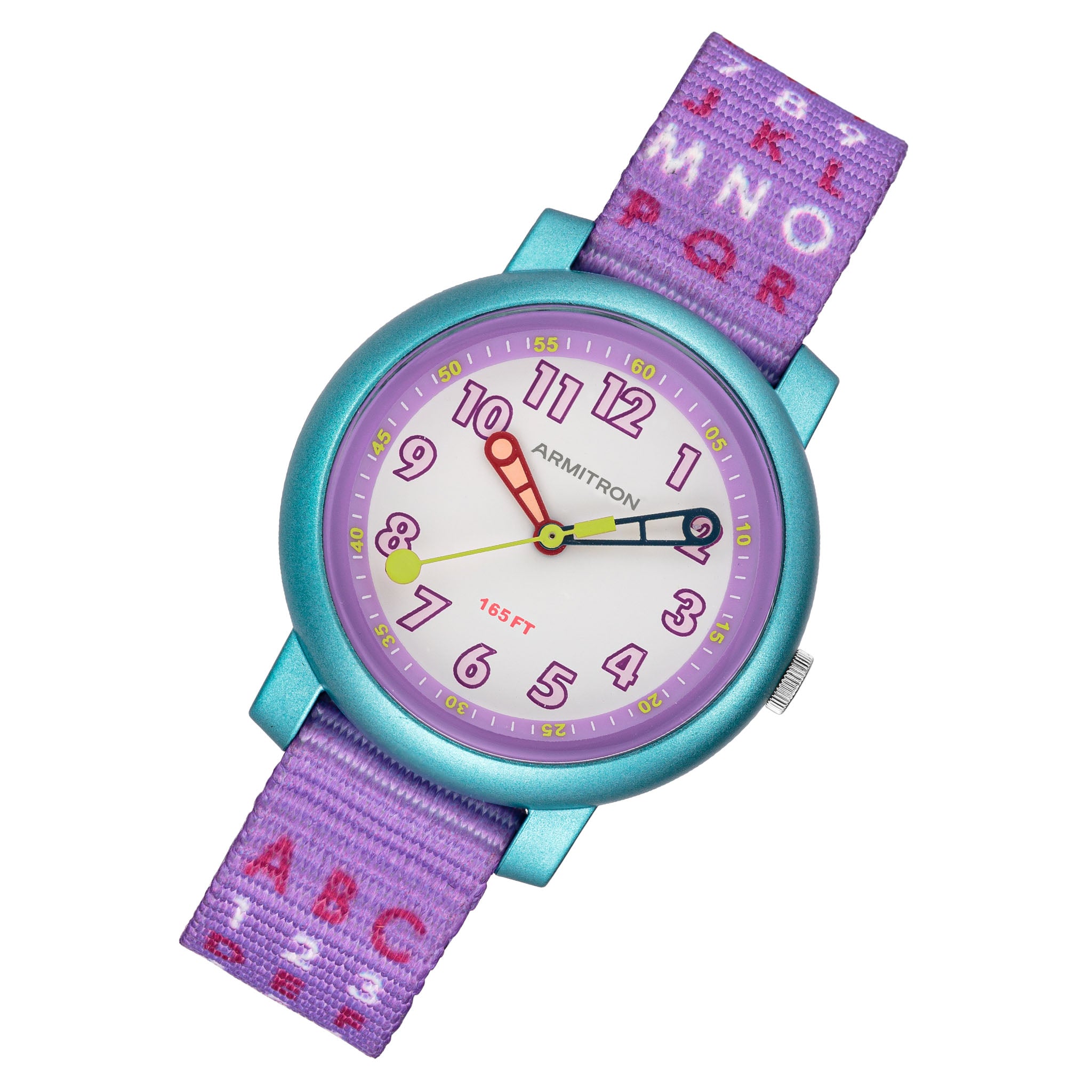 Armitron Purple Nylon White Dial Kids Watch - 271002LAV