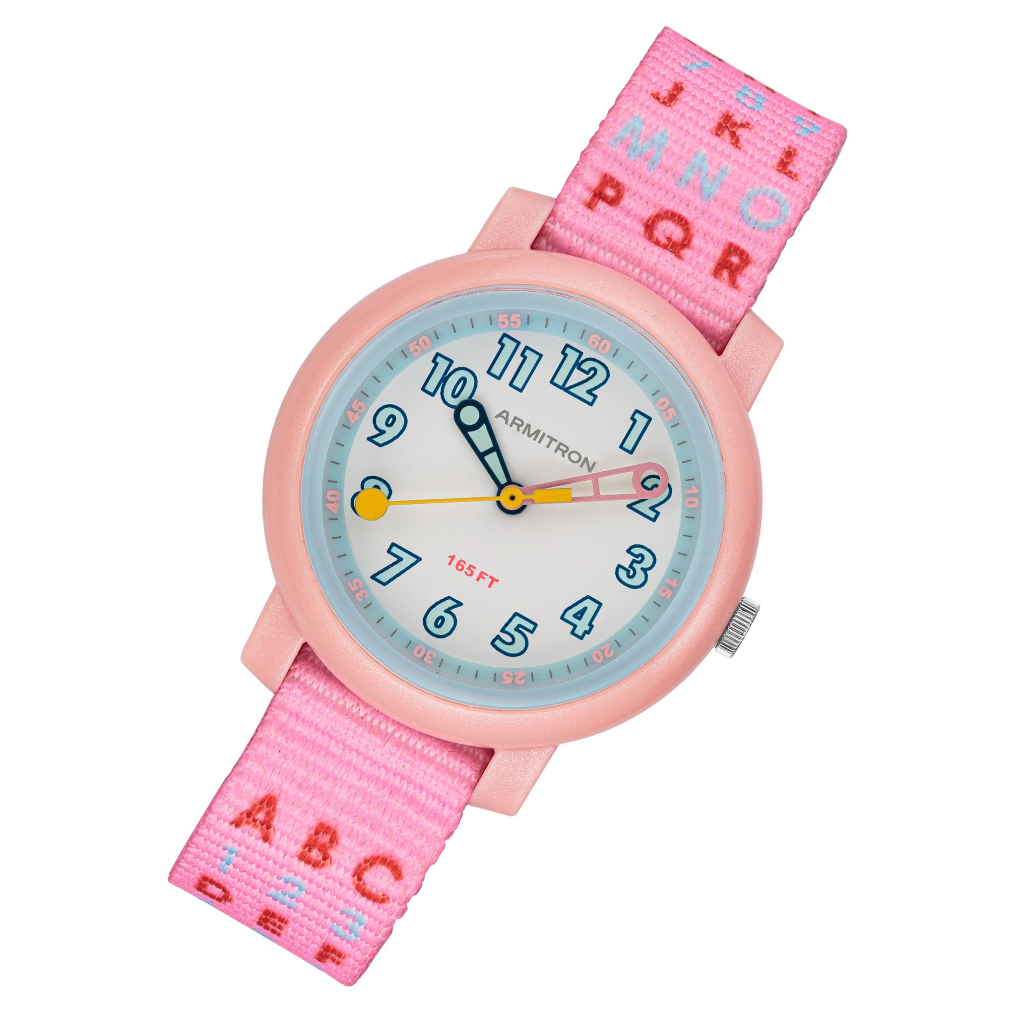Armitron Pink Nylon White Dial Kids Watch - 271002PNK