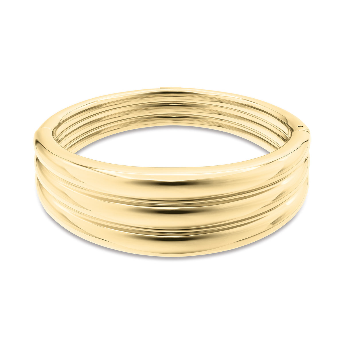 Tommy Hilfiger Jewellery Gold Steel Women's Hinge Bangle - 2781069