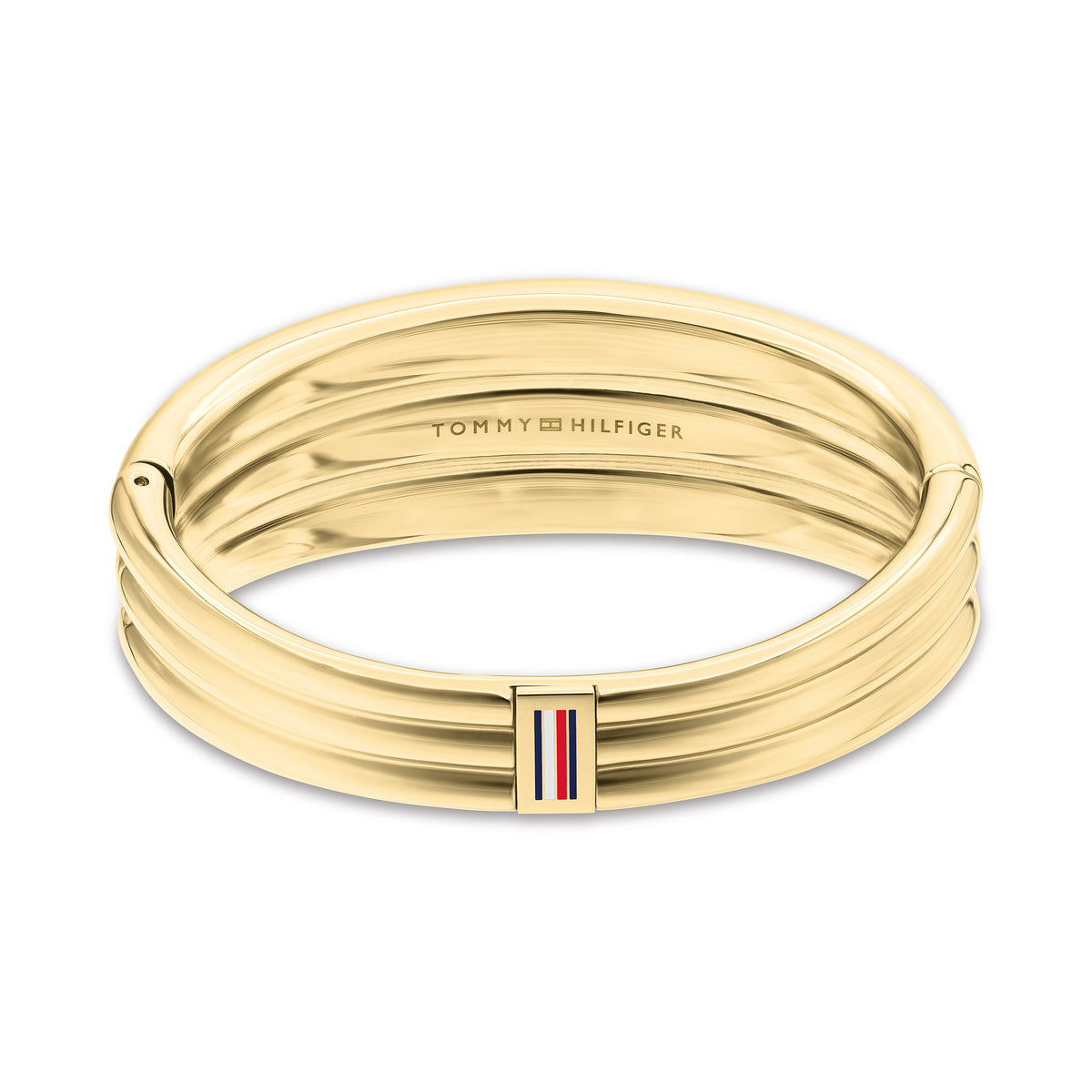 Tommy Hilfiger Jewellery Gold Steel Women's Hinge Bangle - 2781069