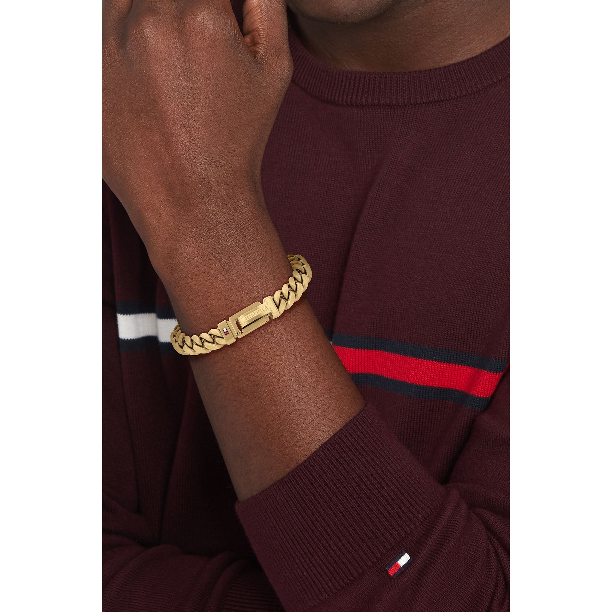 Tommy Hilfiger Jewellery Gold Steel Men's Chain Bracelet - 2790434