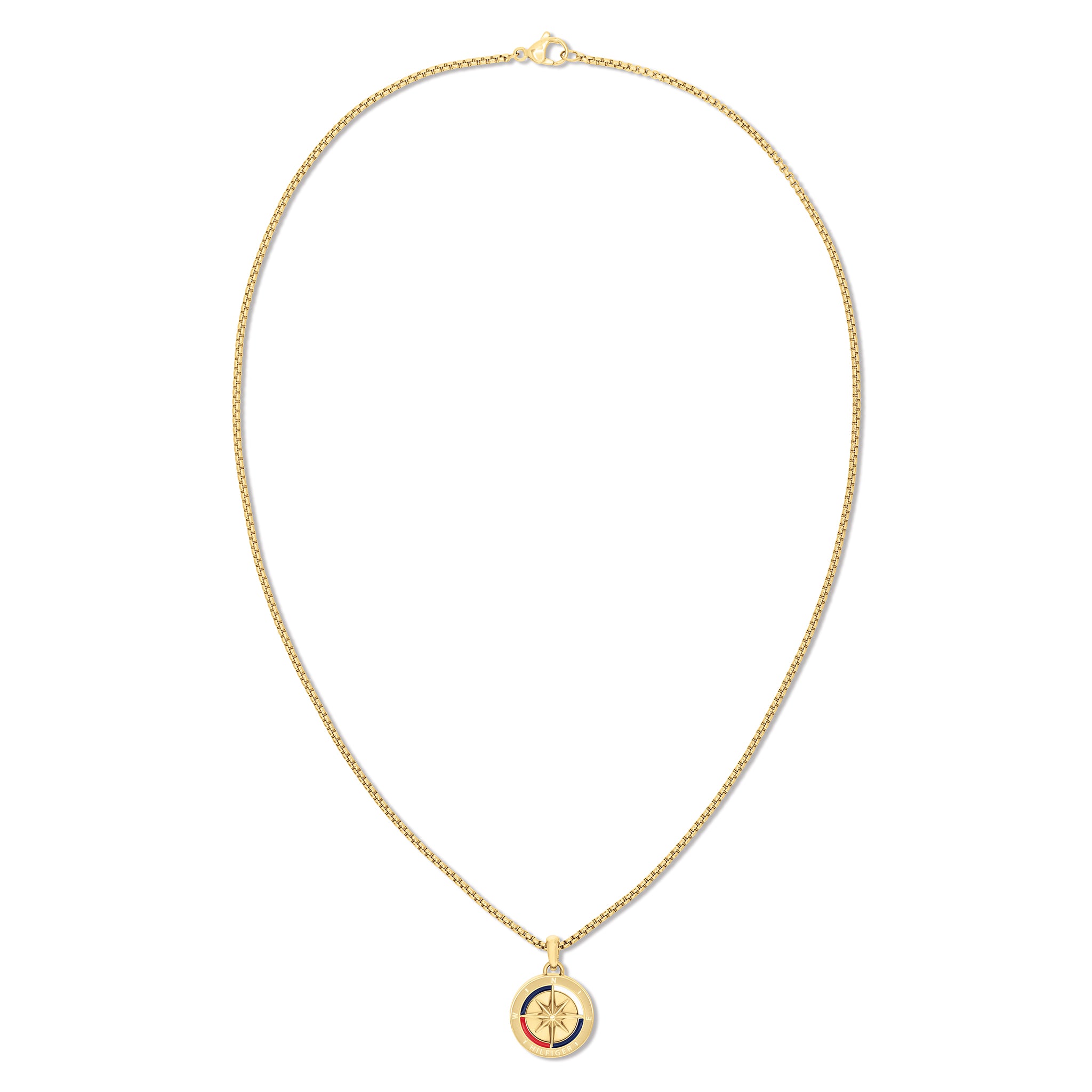 Tommy Hilfiger Jewellery Gold Steel Men's Pendant Necklace - 2790721