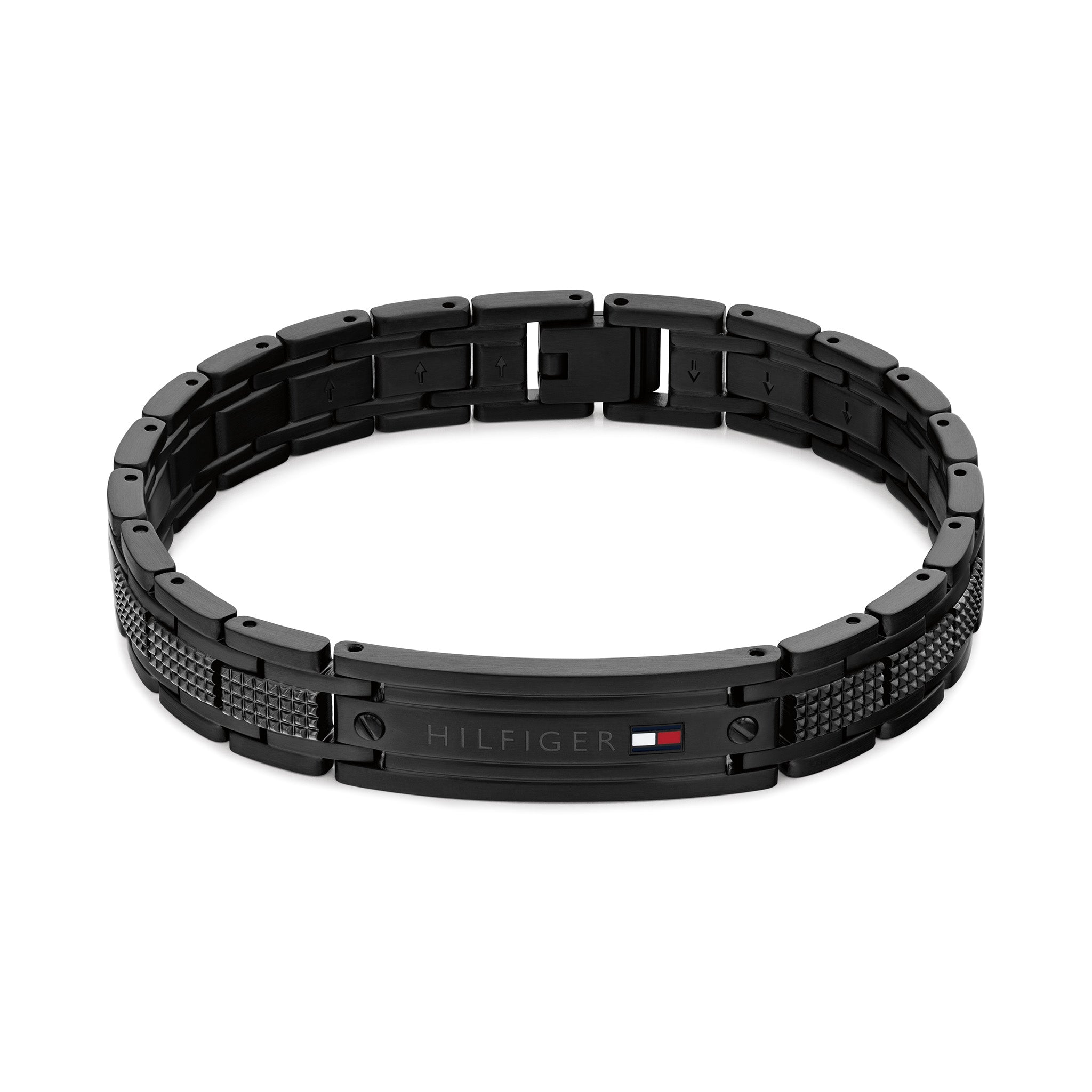 Tommy Hilfiger Jewellery Black Steel Men's Metal Link Bracelet - 2790732