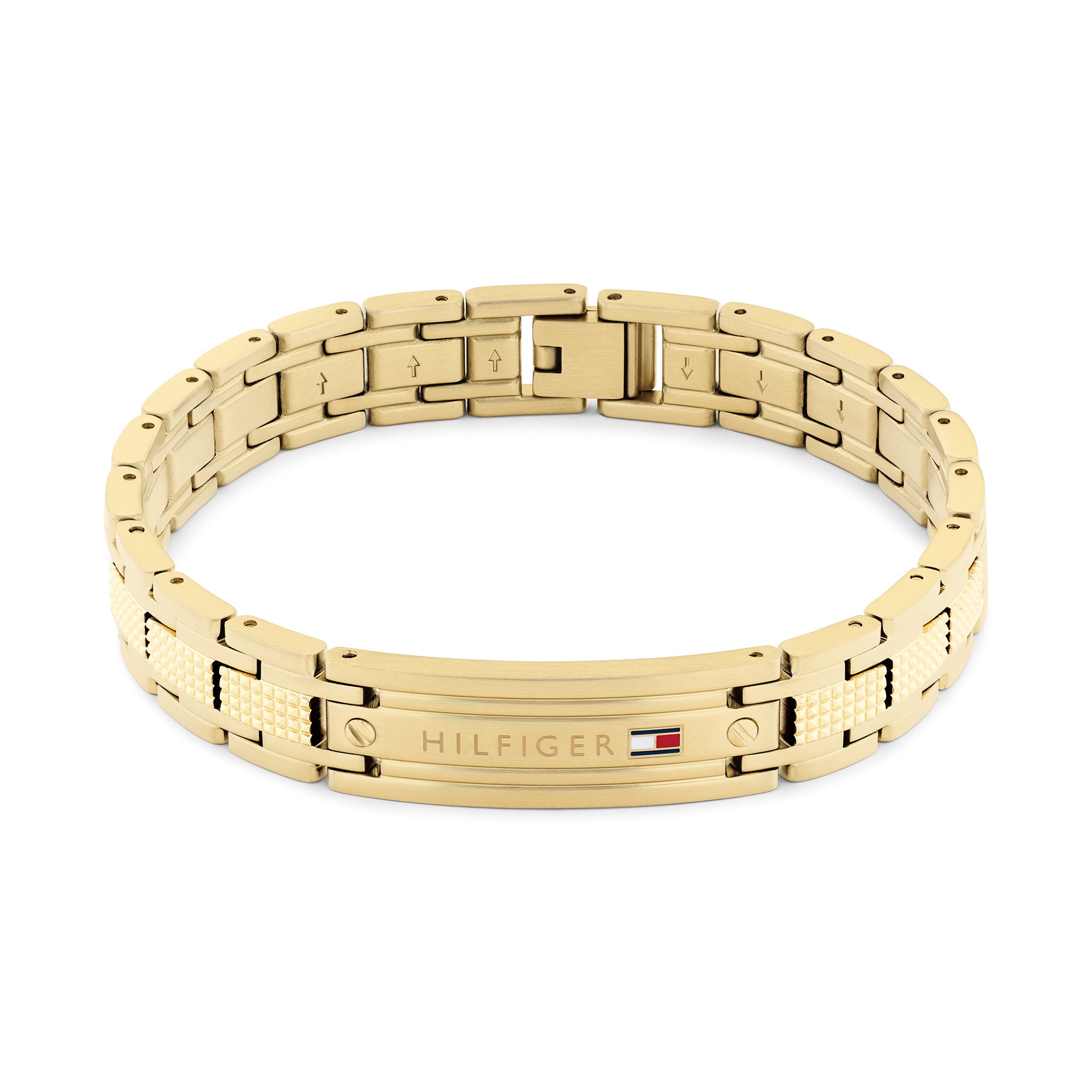 Tommy Hilfiger Jewellery Gold Steel Men's Metal Link Bracelet - 2790733