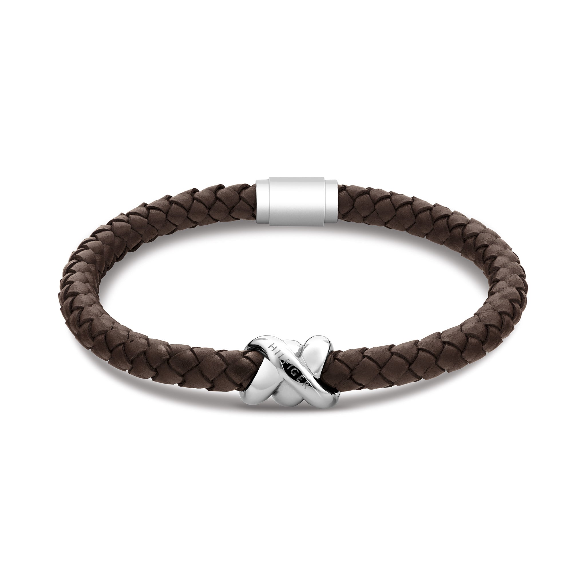 Tommy Hilfiger Jewellery Stainless Steel & Brown Leather Men's Leather Bracelet - 2790735
