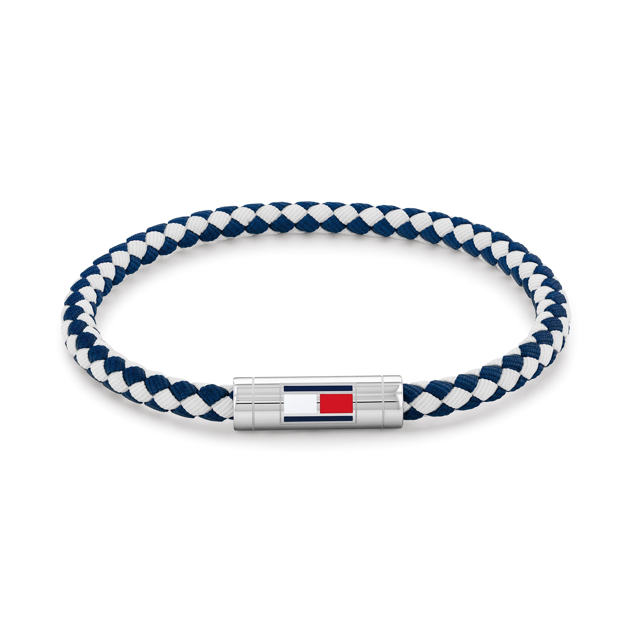 Tommy Hilfiger Jewellery Stainless Steel & Blue & White Nylon Men's Nylon Bracelet - 2790742