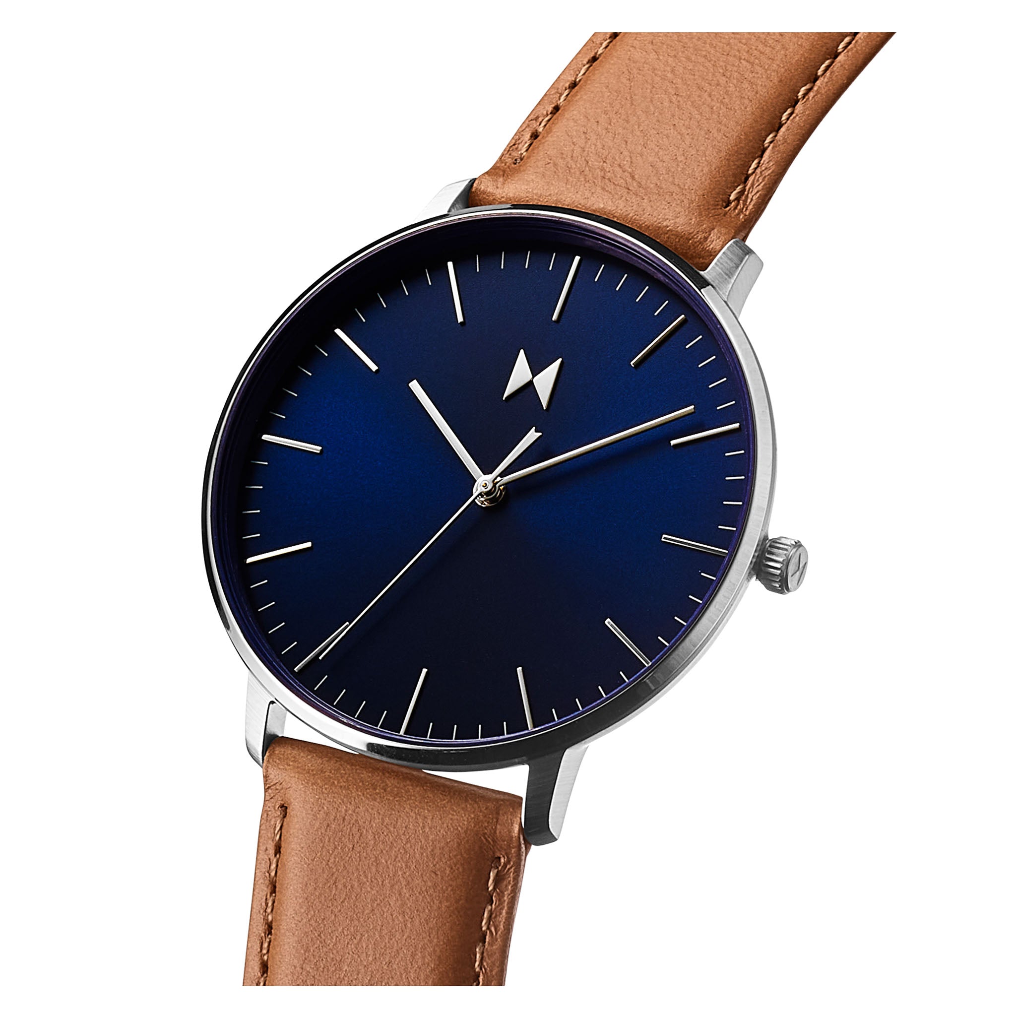 MVMT Brown Leather Blue Dial Men's Watch - 28000211D