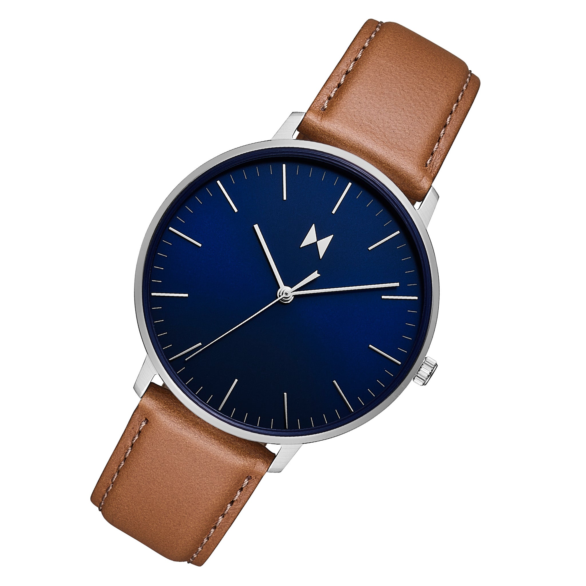 MVMT Brown Leather Blue Dial Men's Watch - 28000211D