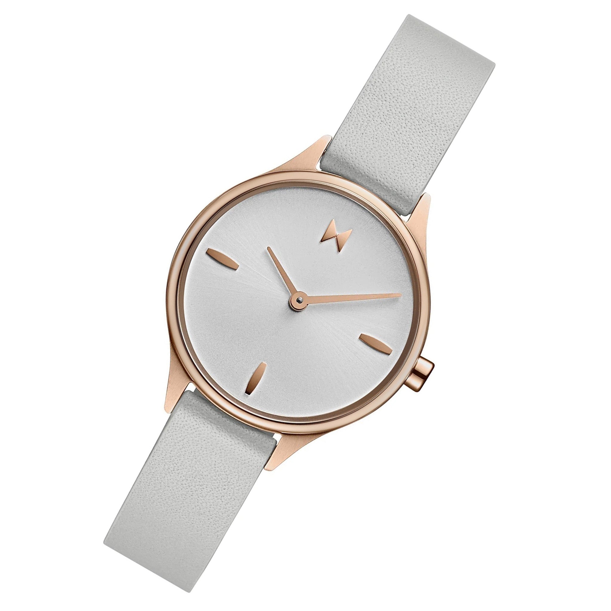 MVMT Grey Leather White Dial Women's Watch - 28000278D