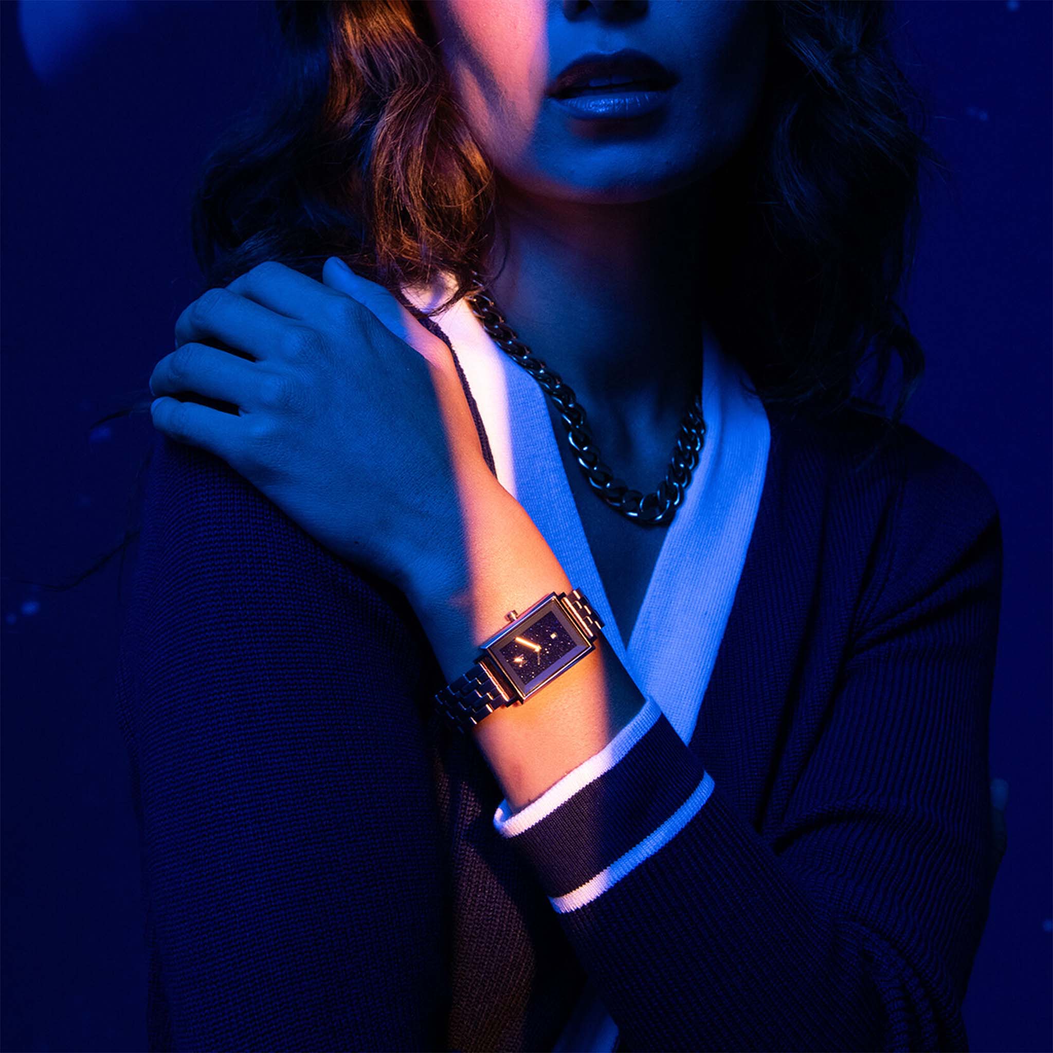 MVMT Pale Rose Gold Steel Purple Dial Women's Watch - 28000335D