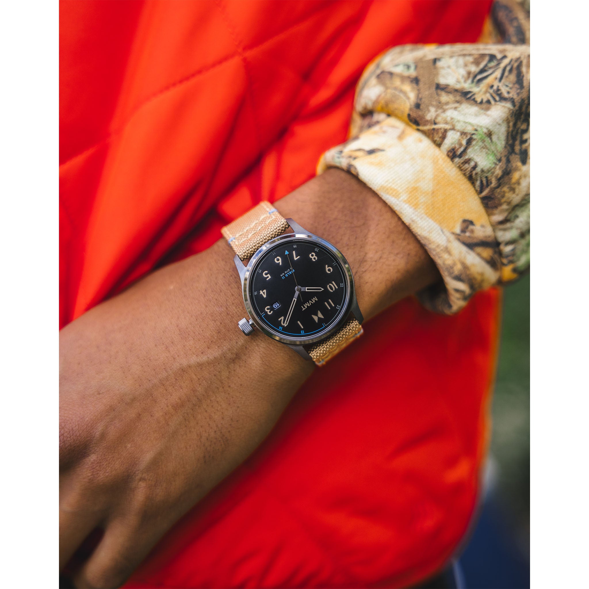 MVMT Beige Nylon Black Dial Men's Watch - 28000367D
