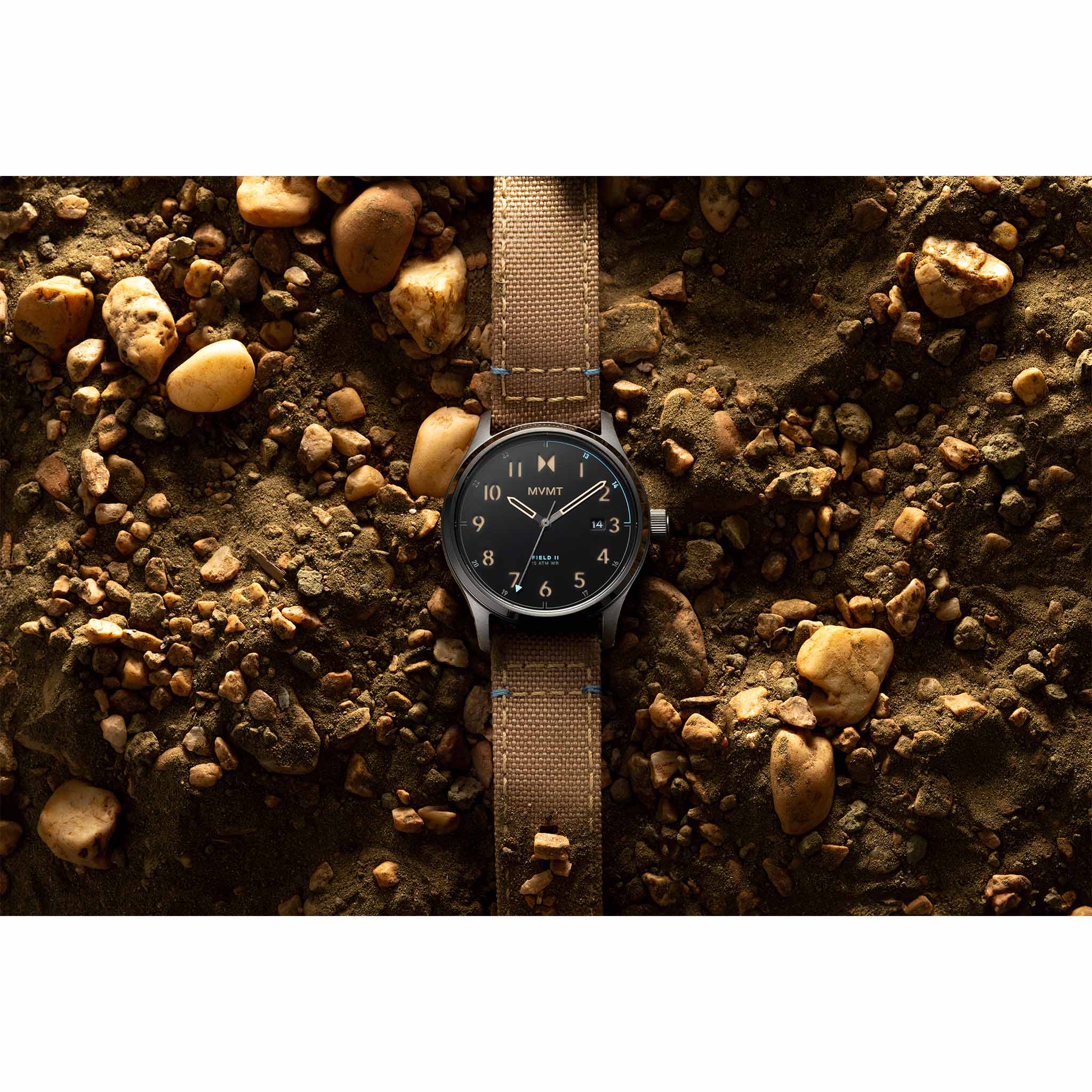 MVMT Beige Nylon Black Dial Men's Watch - 28000367D