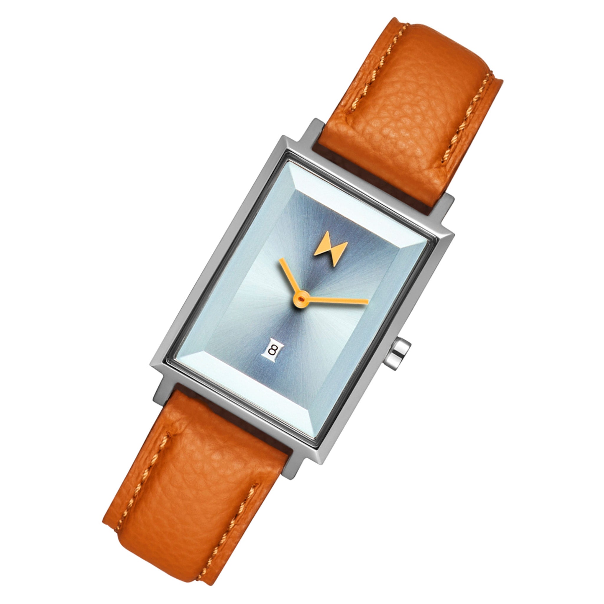 MVMT Tan Leather Light Blue Dial Women's Watch - 28000370D