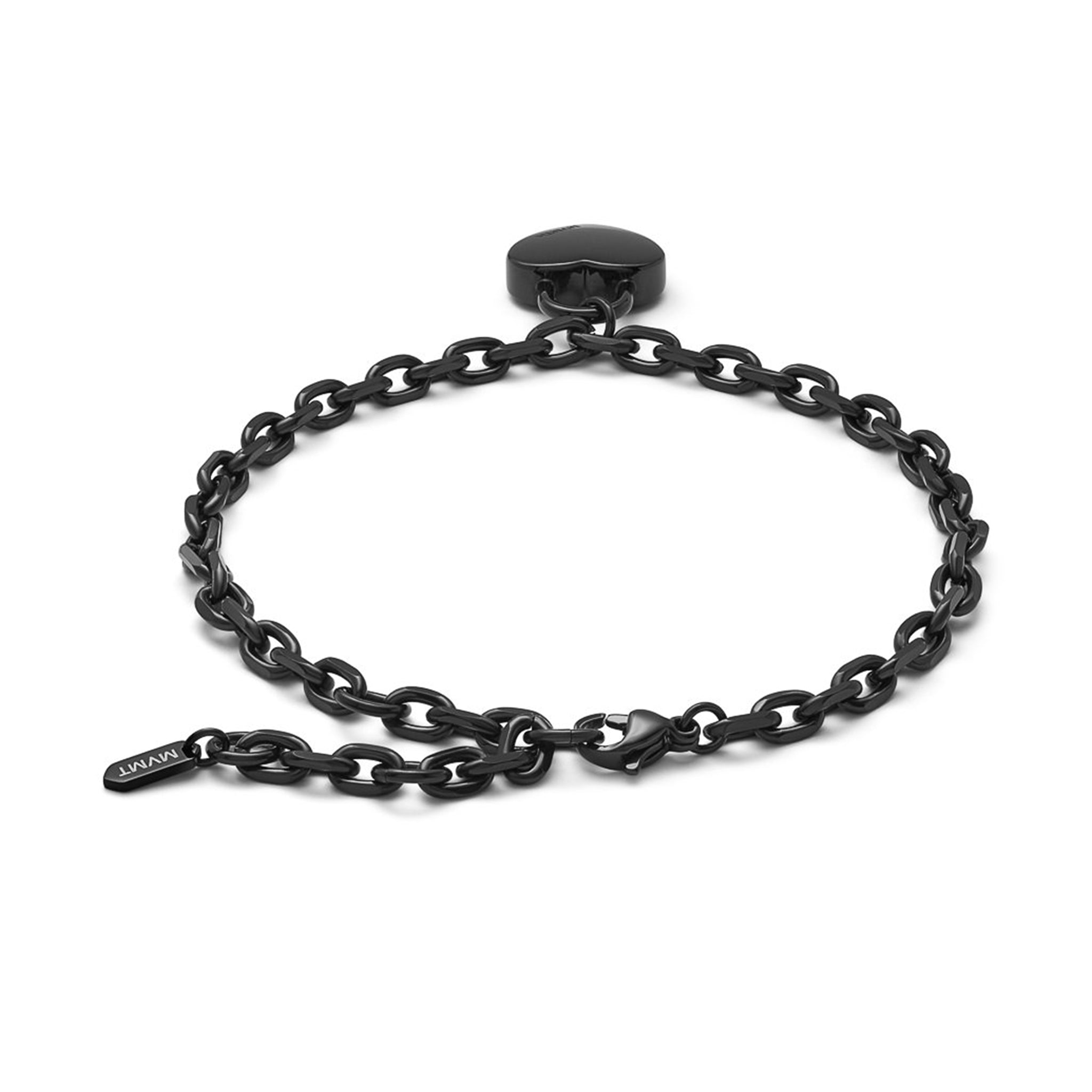 MVMT Jewellery Black Steel Women's Charm Bracelet - 28200192