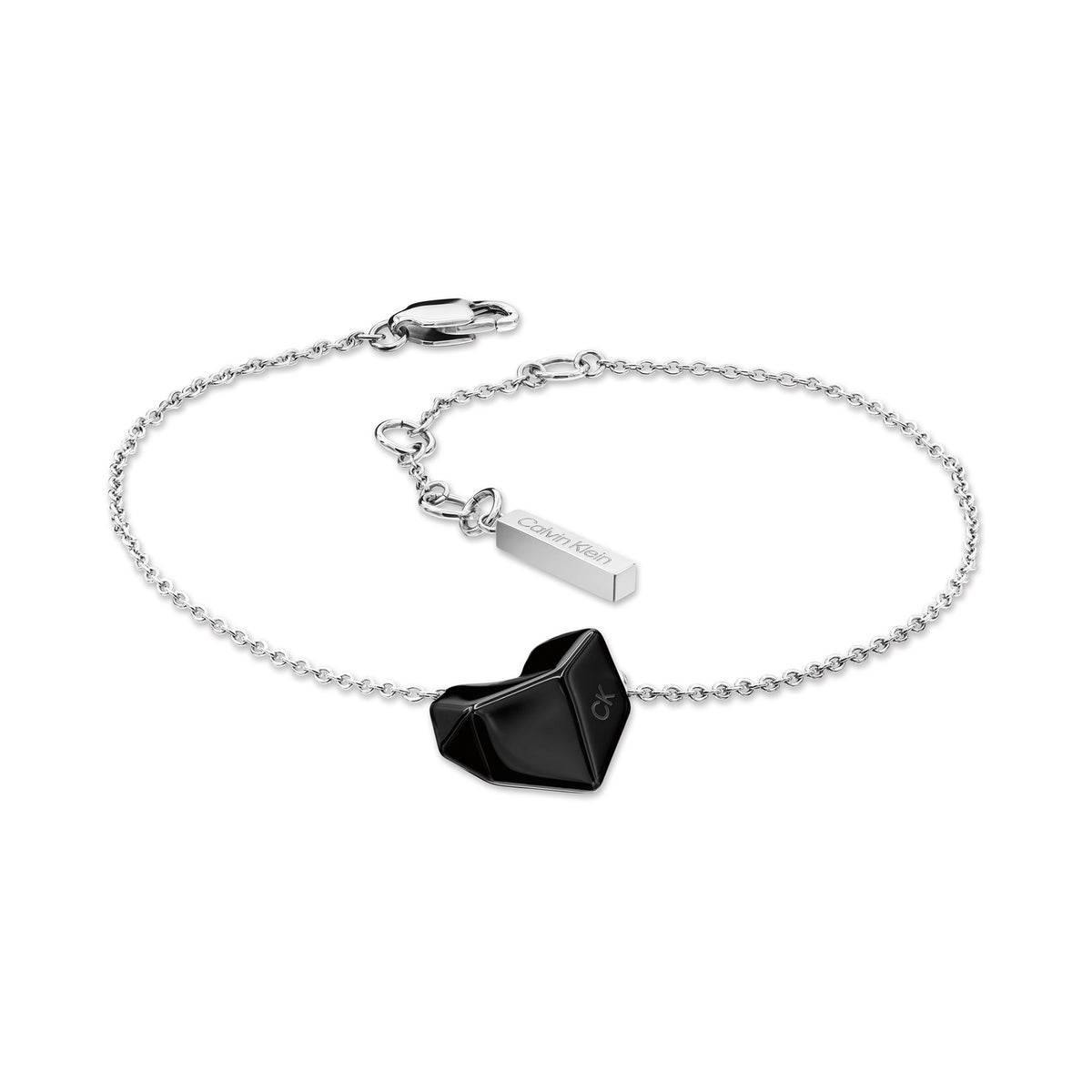 Calvin Klein Jewellery Stainless Steel & Black Ceramic Women's Pendant Bracelet - 35001000