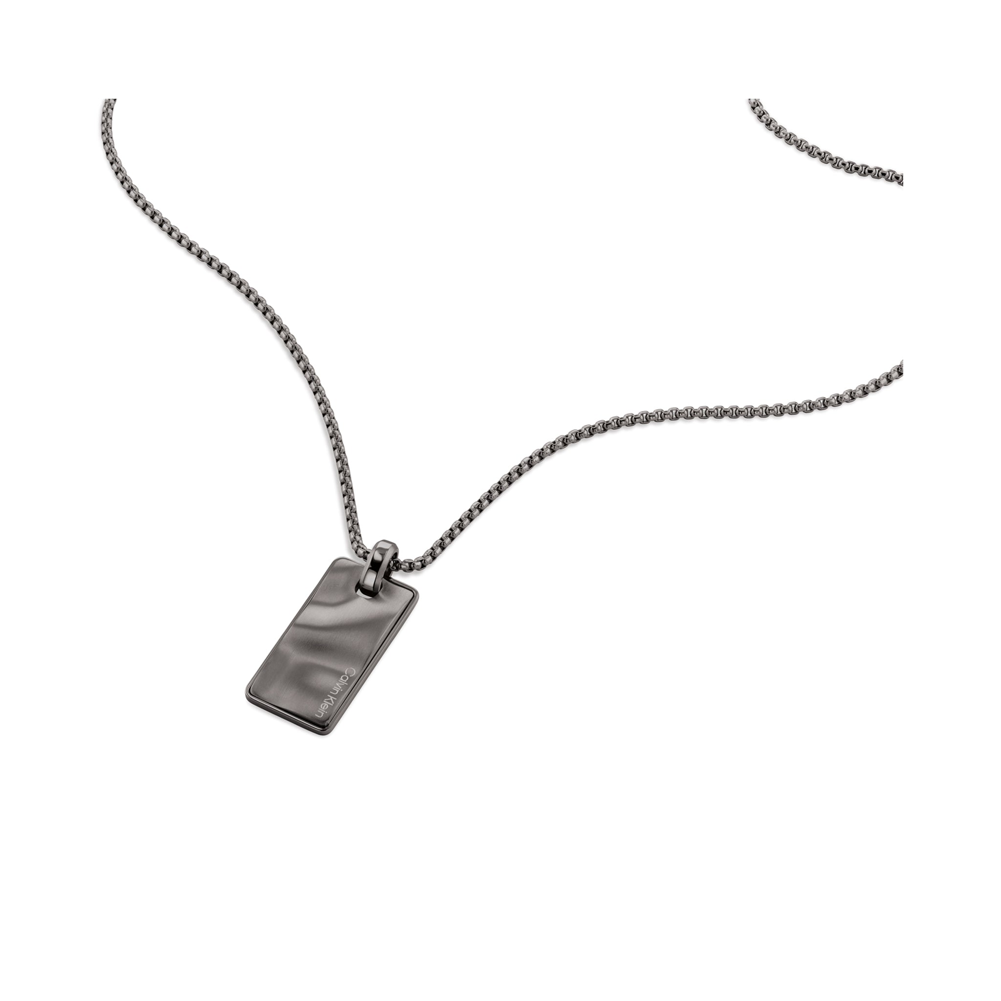 Calvin Klein Jewellery Grey Steel Men's Pendant Necklace - 35100032