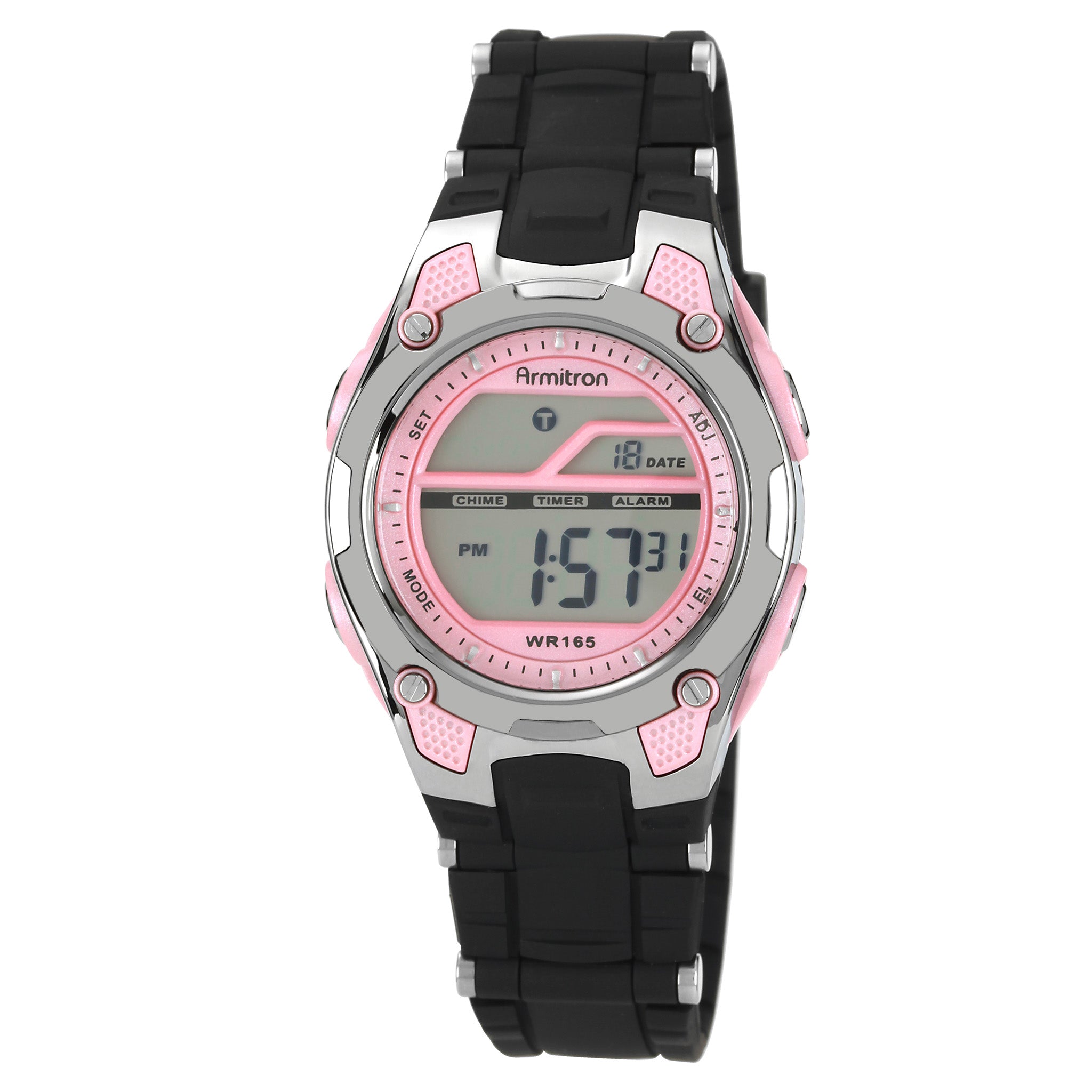 Armitron Plastic Pink Dial Plastic Ladies Watch - 456984PNK