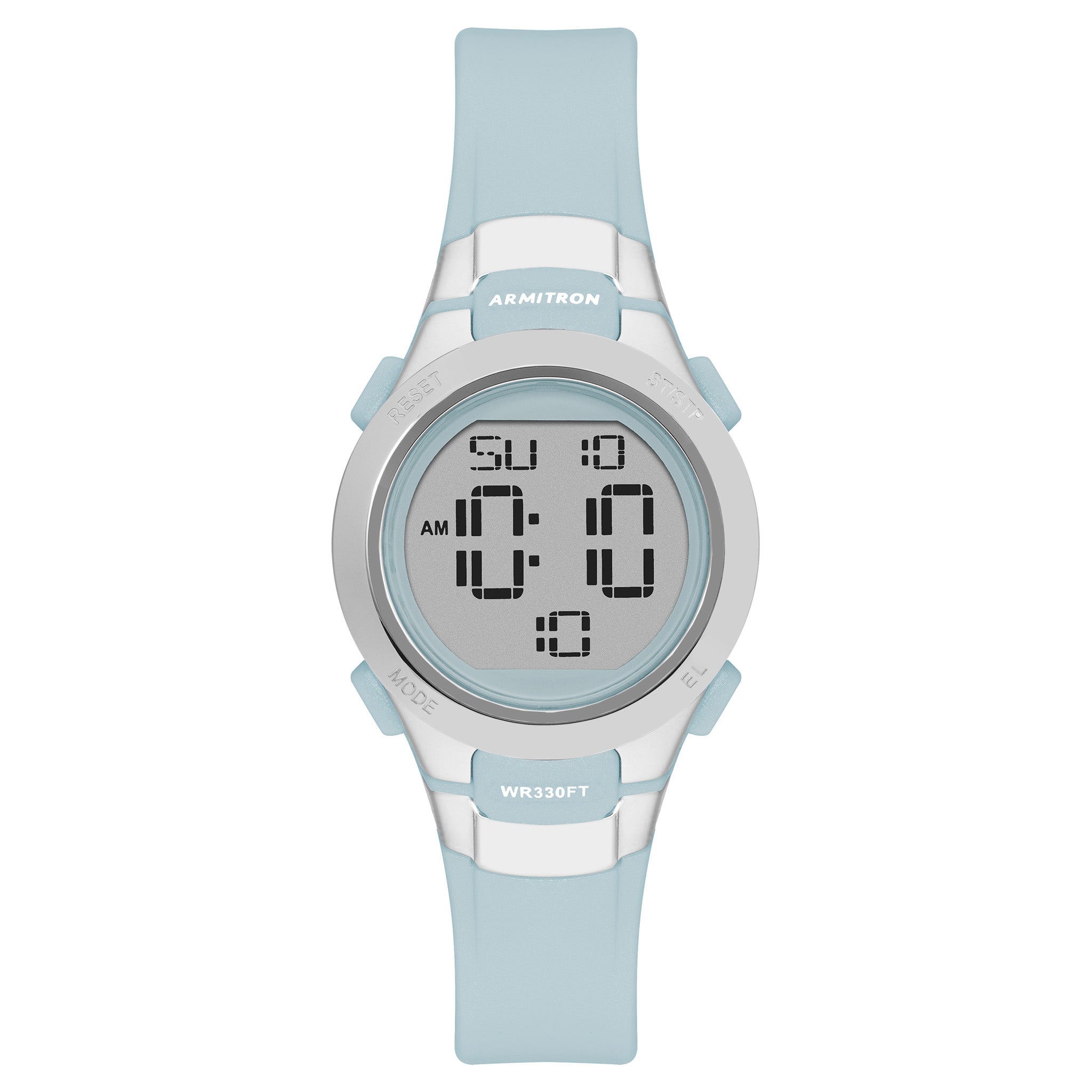 Armitron Plastic Light Blue Dial Plastic Ladies Watch - 457012LBL