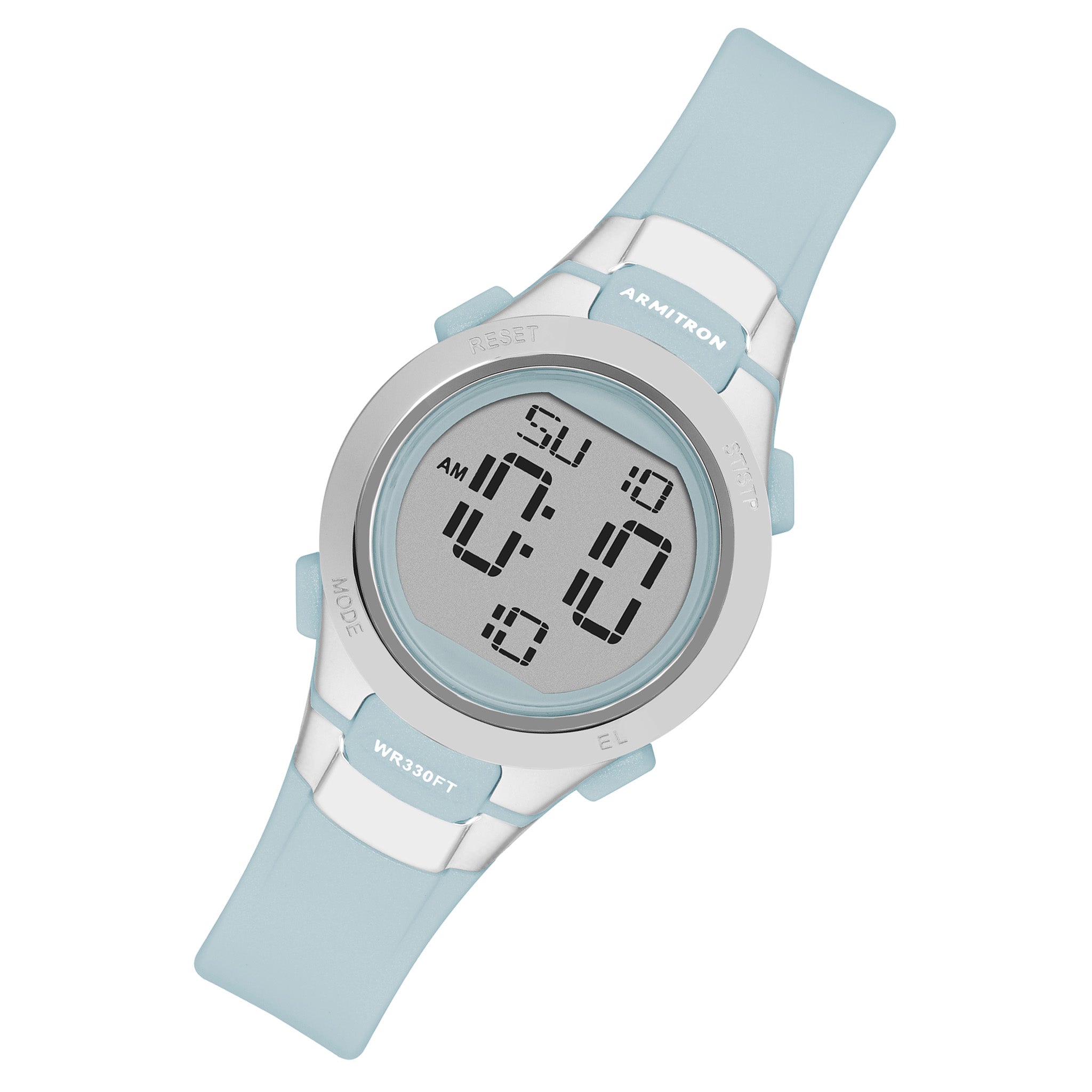 Armitron Plastic Light Blue Dial Plastic Ladies Watch - 457012LBL