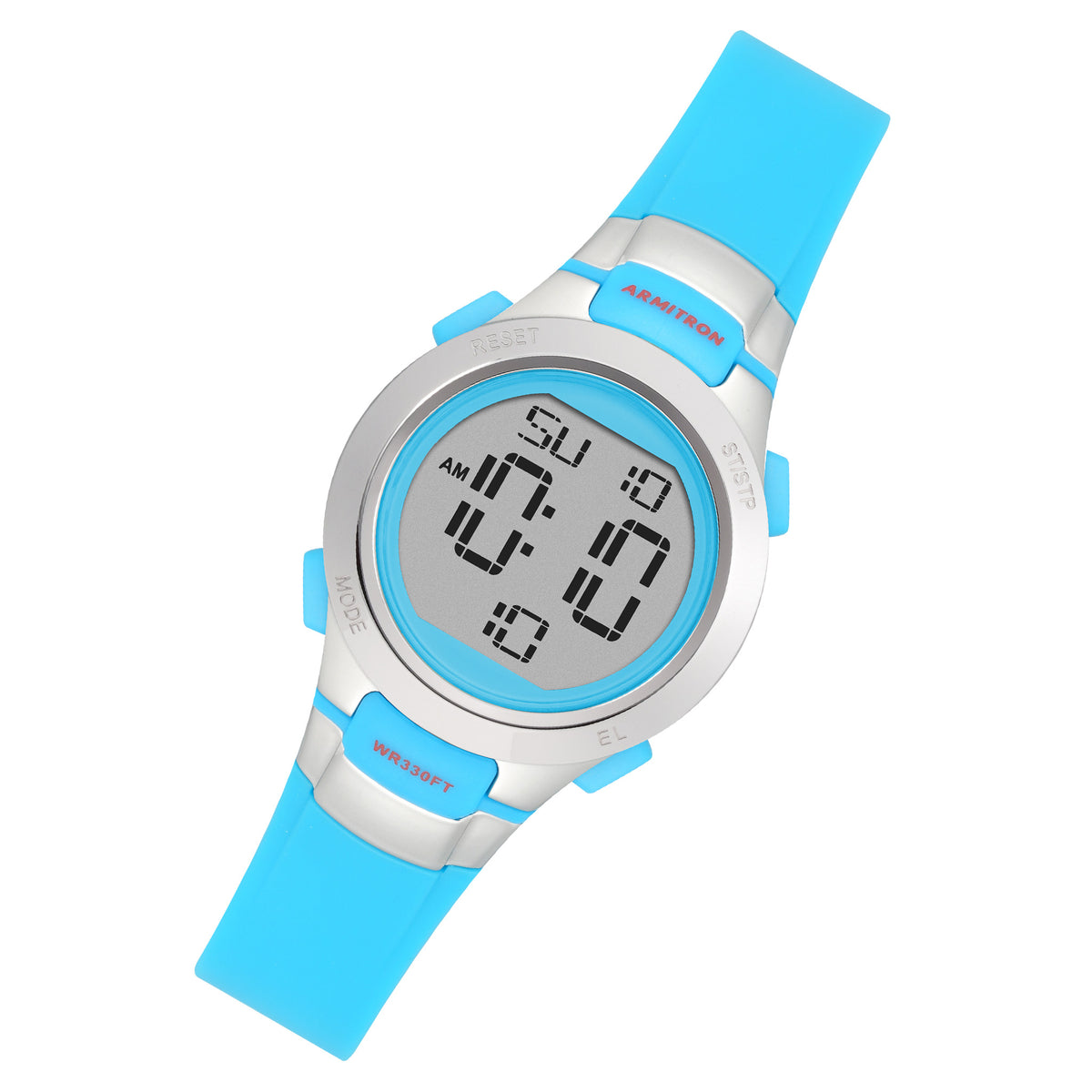 Armitron Neon Blue Plastic Band Digital Kids Watch - 457012NBL