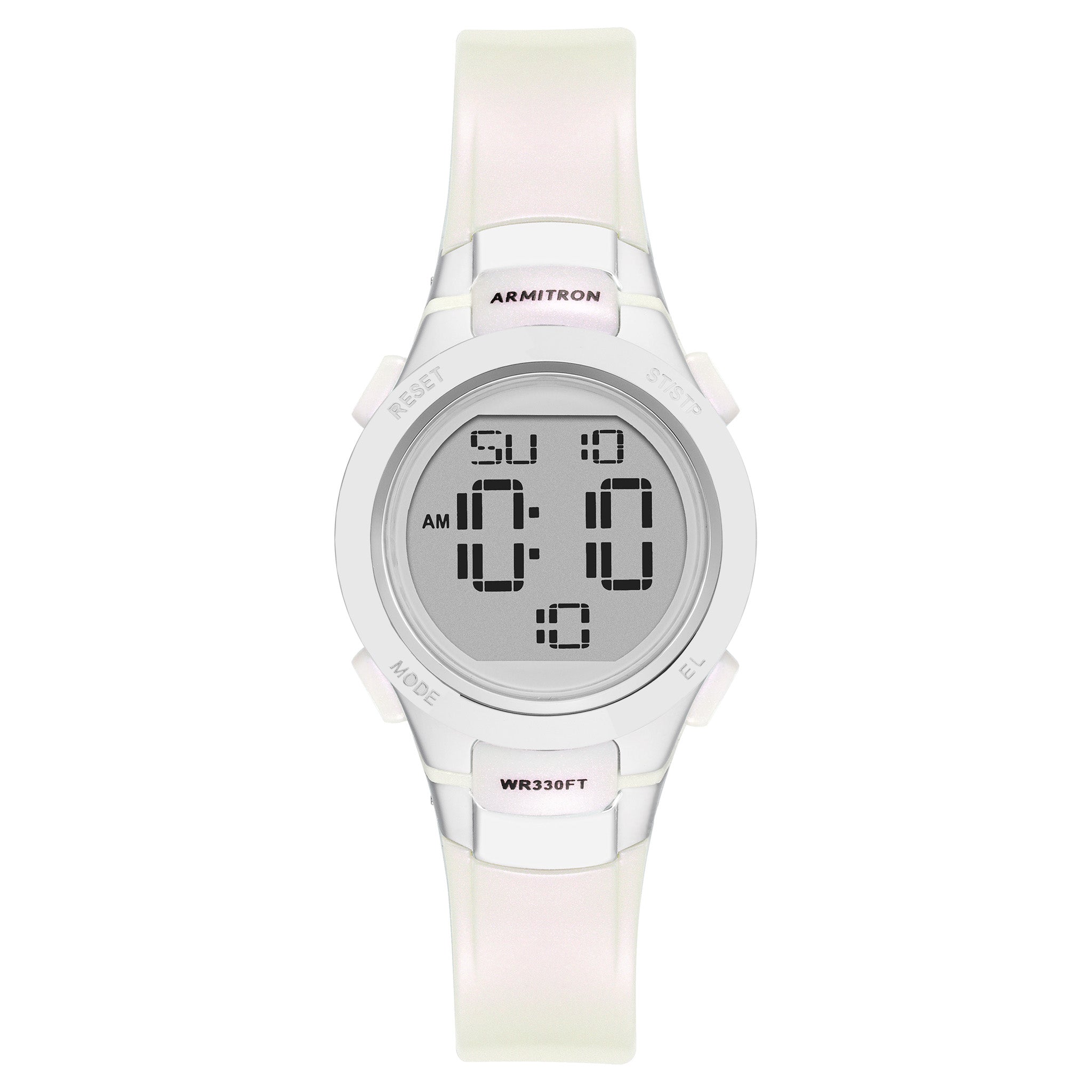 Armitron Plastic White Dial Plastic Ladies Watch - 457012PWT
