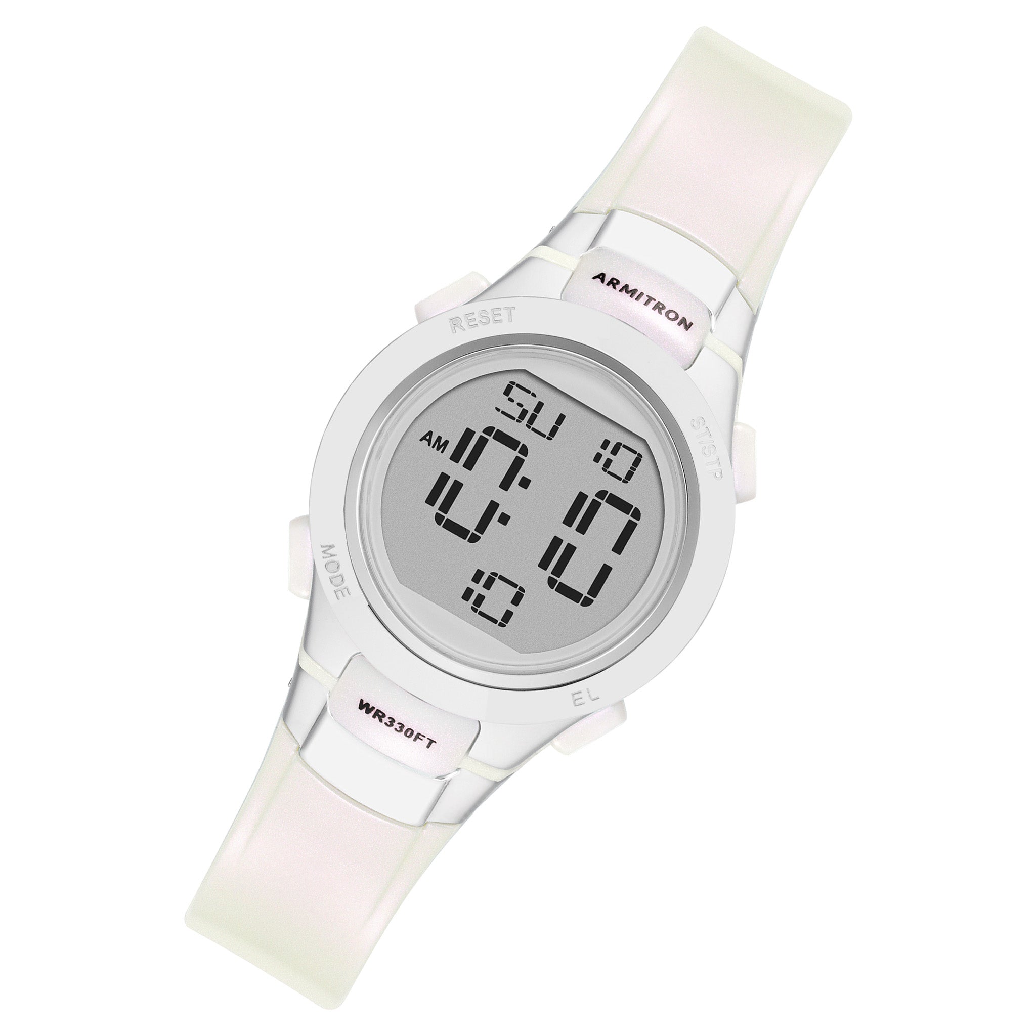 Armitron White Plastic Band Digital Kids Watch - 457012PWT