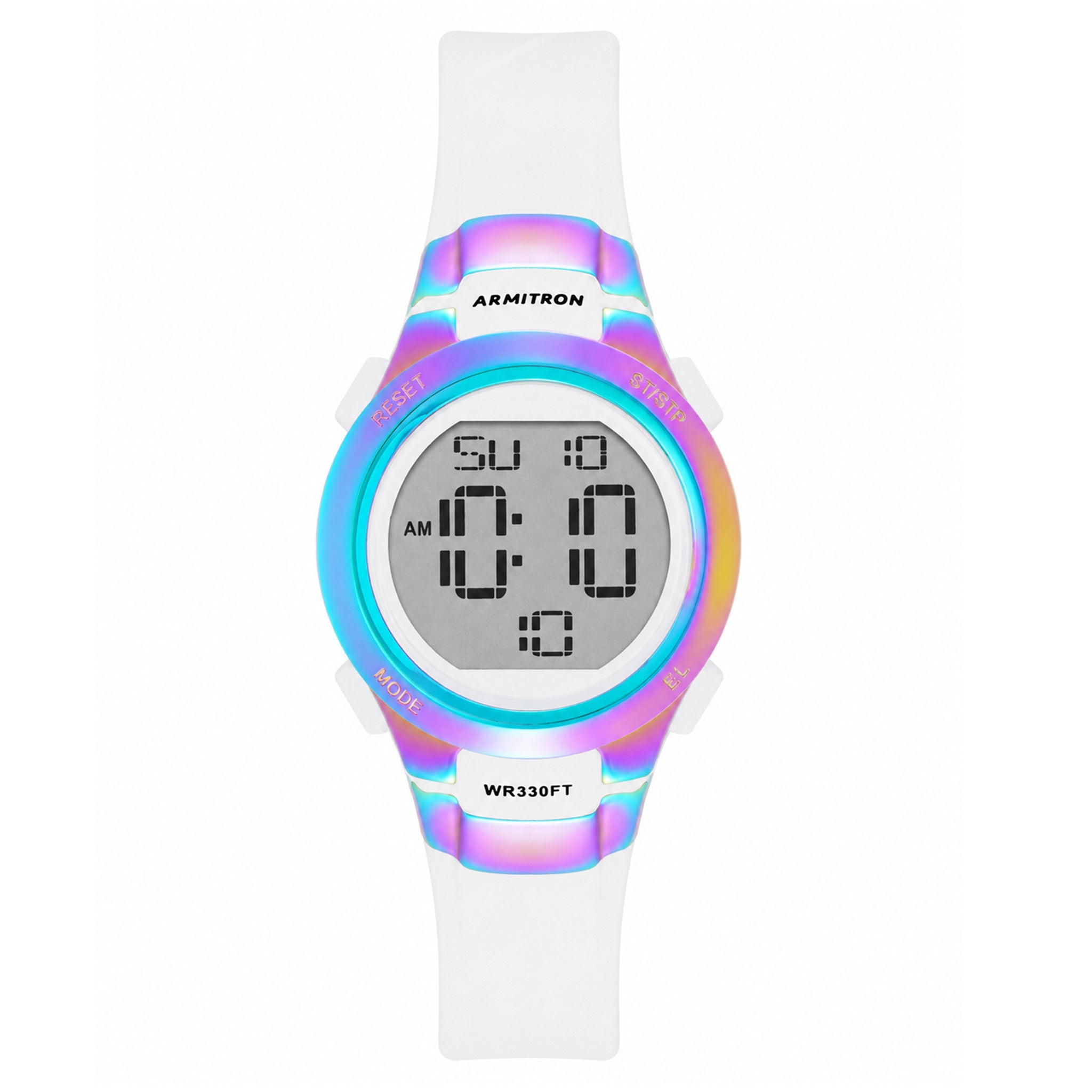 Armitron Plastic White Dial Plastic Ladies Watch - 457012RBW