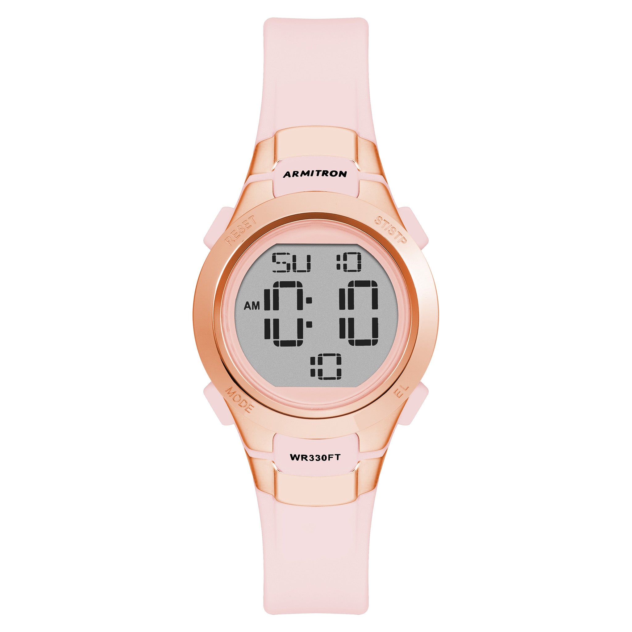 Armitron Plastic Light Pink Dial Plastic Ladies Watch - 457012RGP