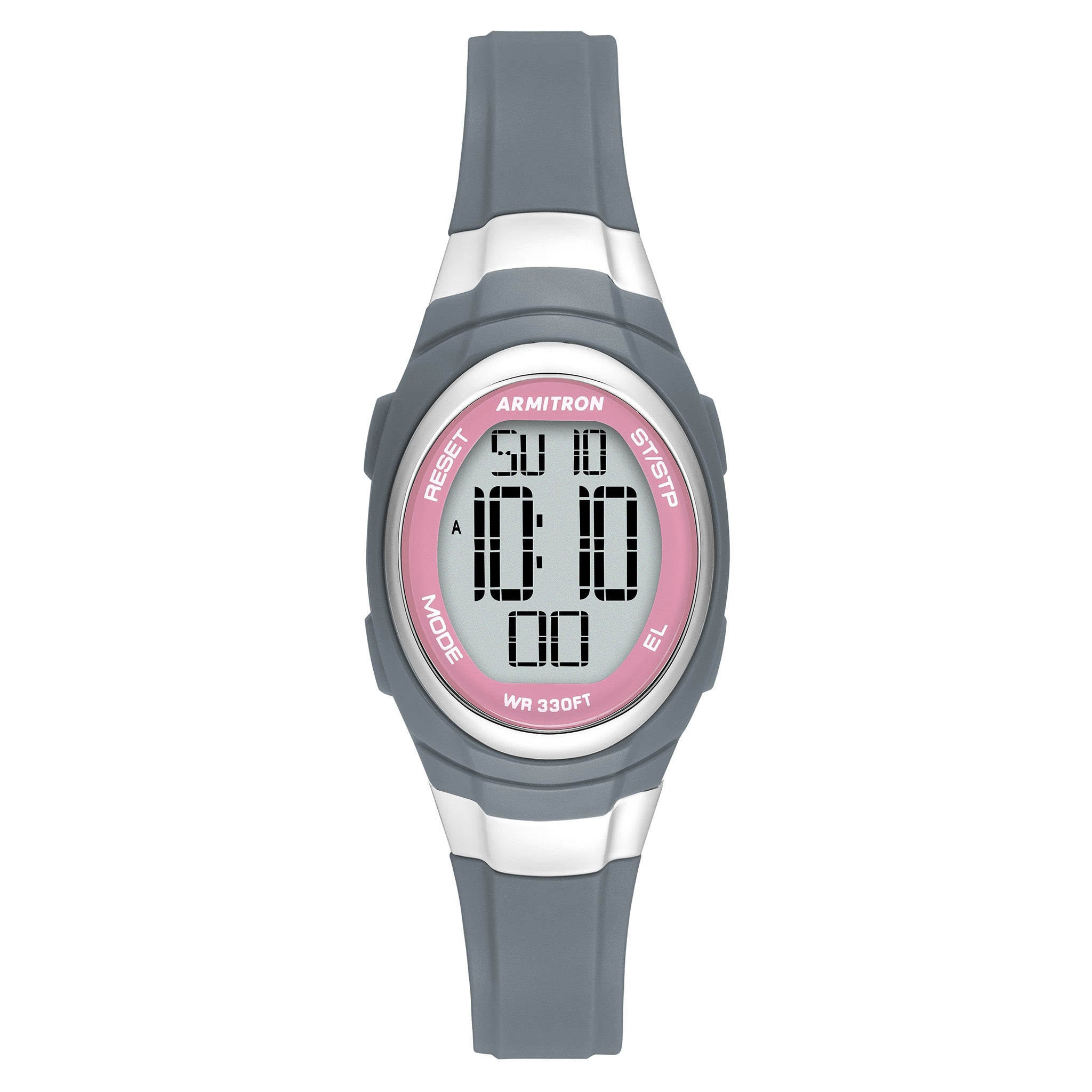 Armitron Plastic Grey Dial Plastic Ladies Watch - 457034PGY