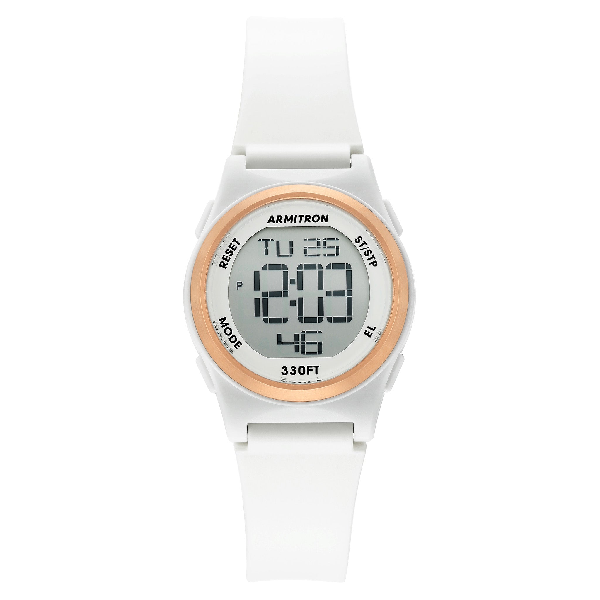 Armitron Plastic White Dial Plastic Ladies Watch - 457102WRG