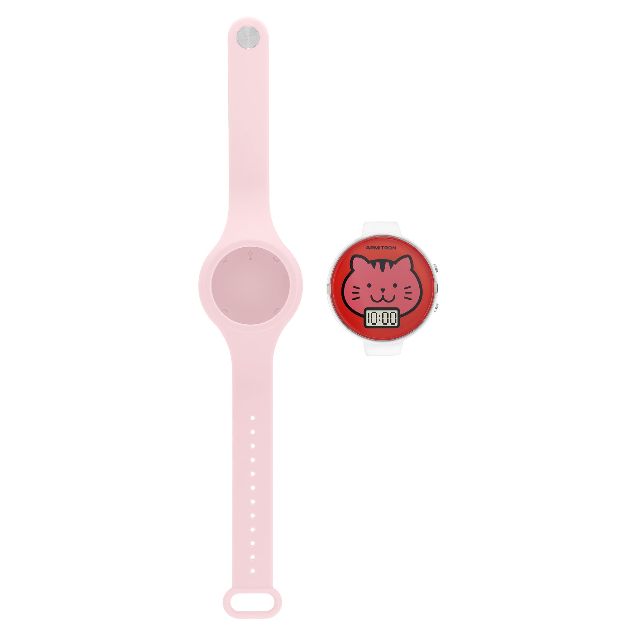 Armitron Pink Plastic Red Dial Digital Kids Watch - 471000PNK