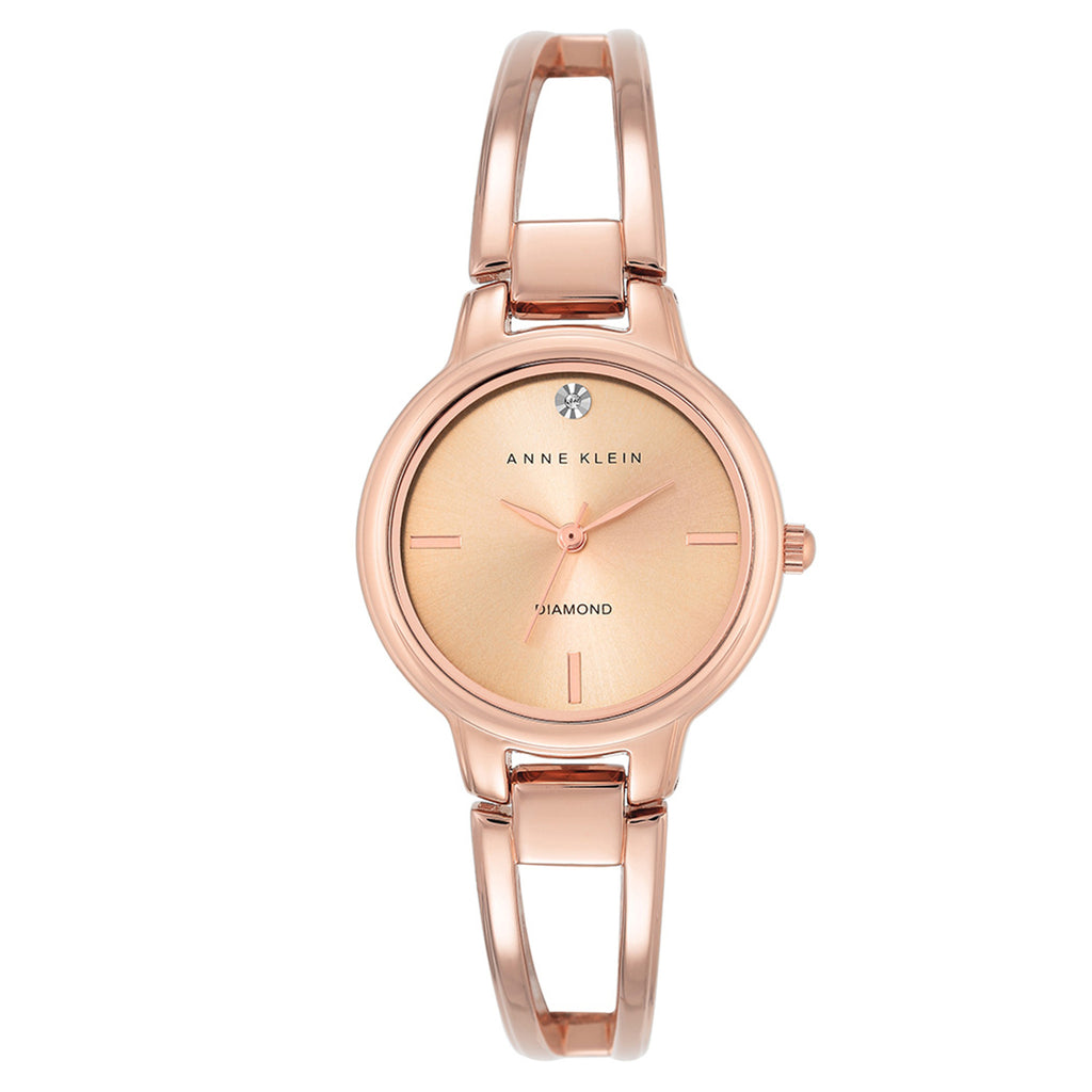 Anne Klein Diamond Rose Gold Bangle Women's Watch AK2626RGRG