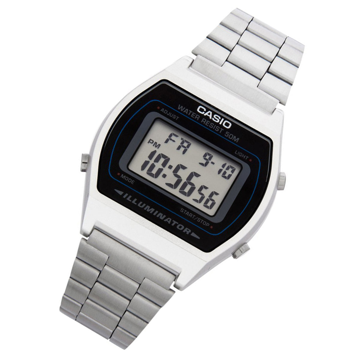 Casio Classic 39mm Silver Steel Digital Men's Watch - B640WD-1A